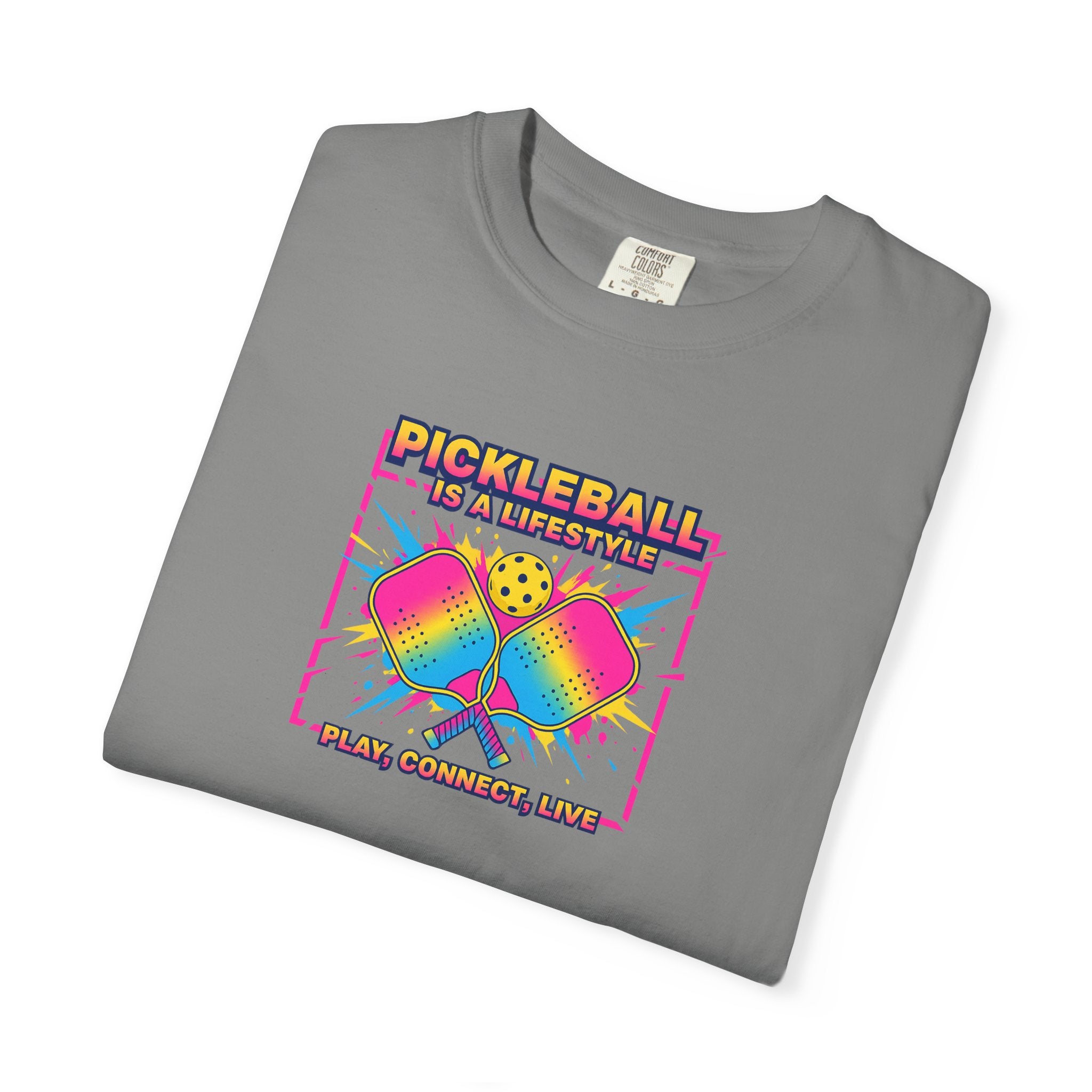 Bring your Love for Pickleball to Life with this tee  |  Pickleball Is a Lifestyle Play Connect Live-T-shirt - 7 colors - 100% cotton