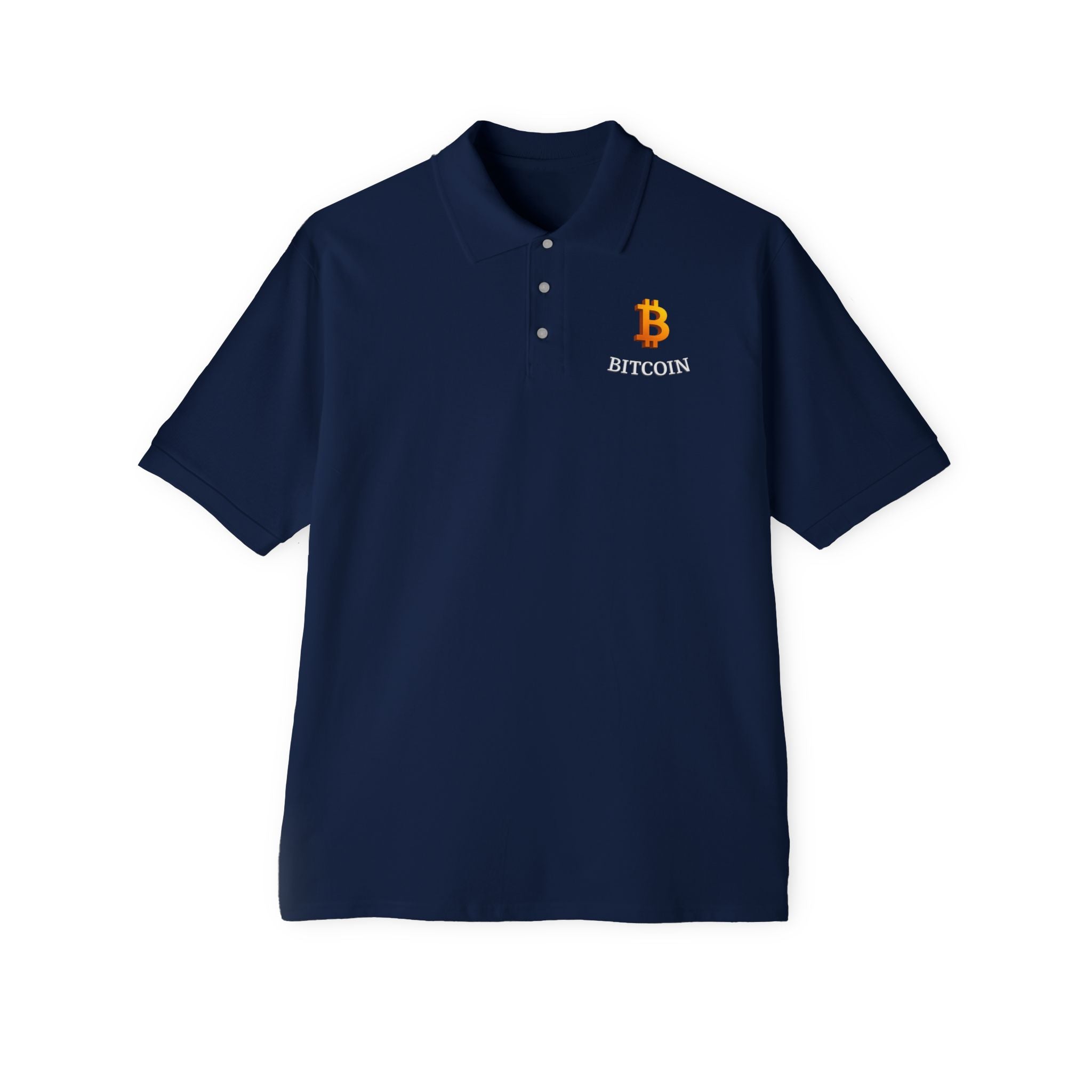 Bitcoin Polo Shirt | Crypto Golf Polo | BTC Logo Shirt | Bitcoin Cryptocurrency Polo Gift | Digital Currency Merch | 6 colors - 100% cotton