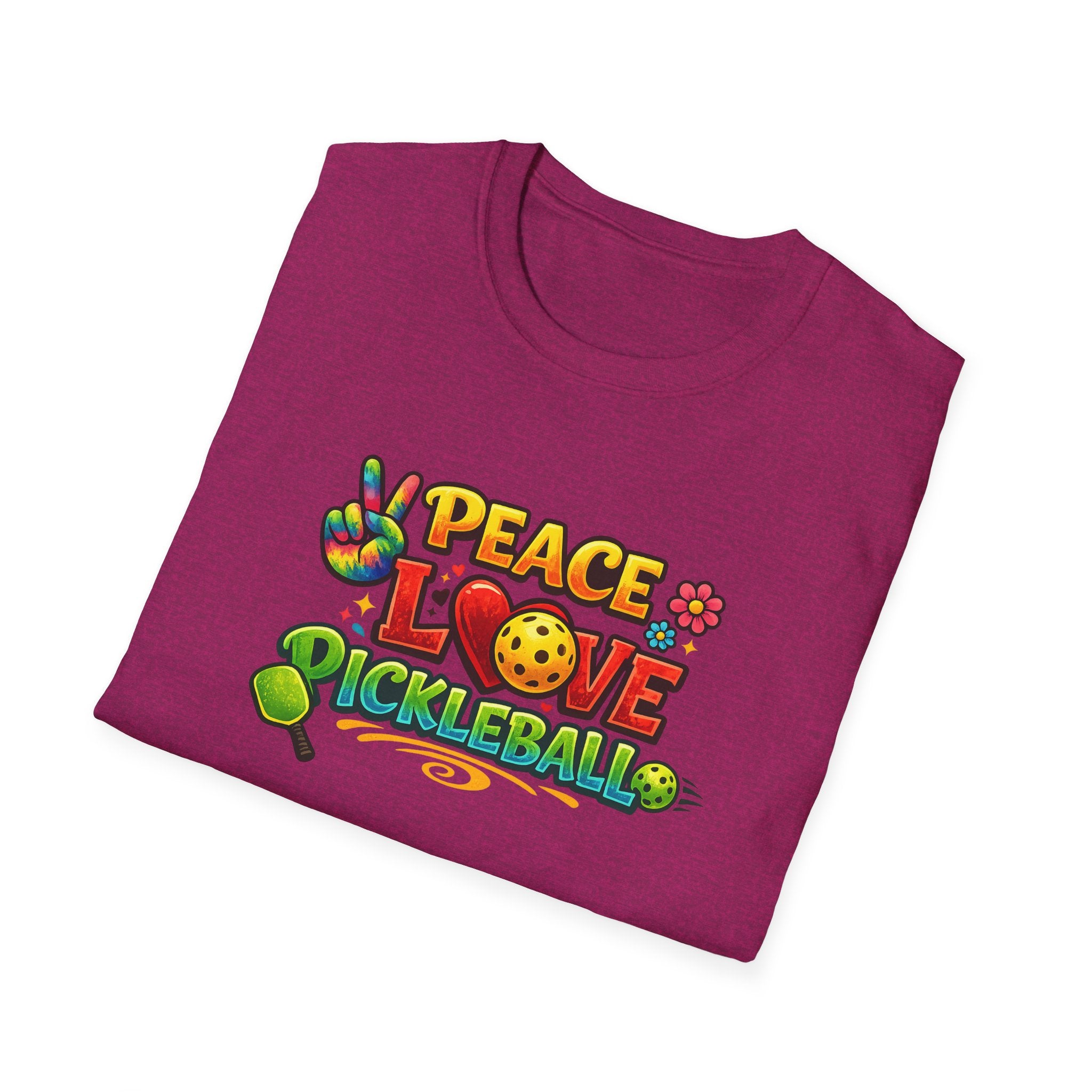 Peace Love Pickleball Shirt | Pickleball Player Gift | Cute Pickleball Apparel | Pickleball Player Tee | 9 colors - 100% cotton
