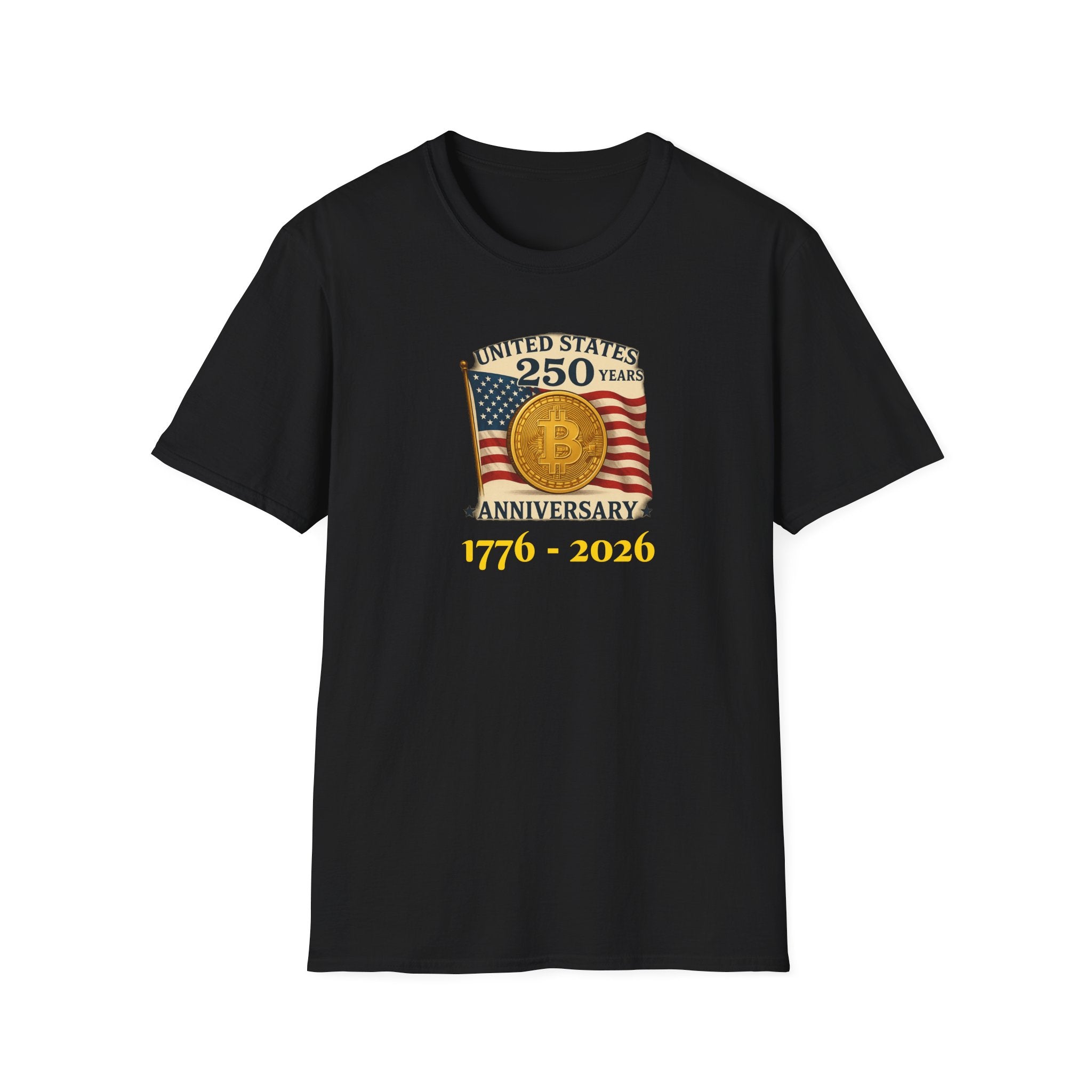 Bitcoin USA 250th Anniversary Bitcoin Tee | American Revolution Meets Digital Evolution | Patriotic T-Shirt | 5 colors - 100% cotton