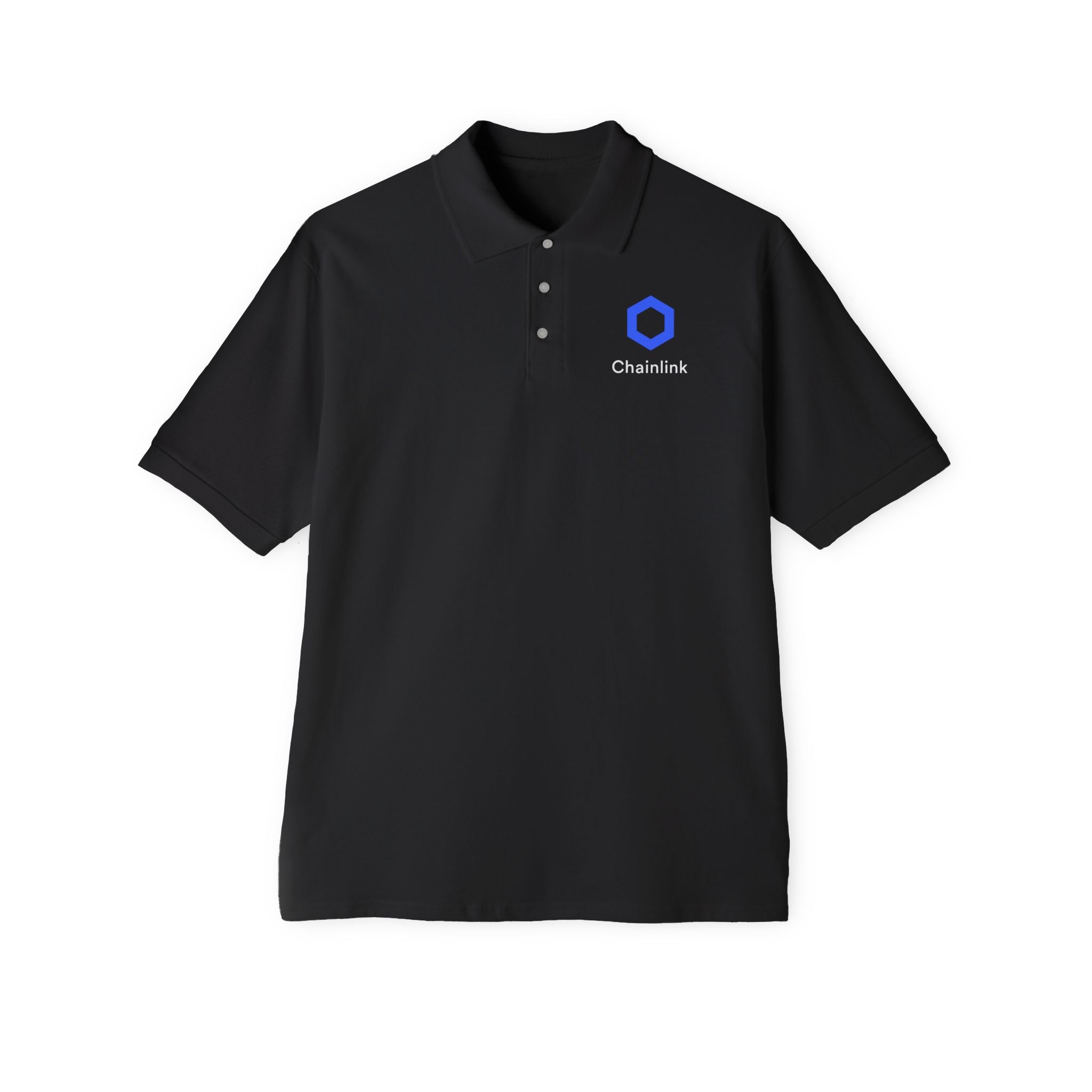 Chainlink LINK Crypto Polo Shirt for Men | Blockchain Logo Polo | Web3 Crypto Apparel | Crypto Enthusiast Gift | 5 colors - 100% cotton