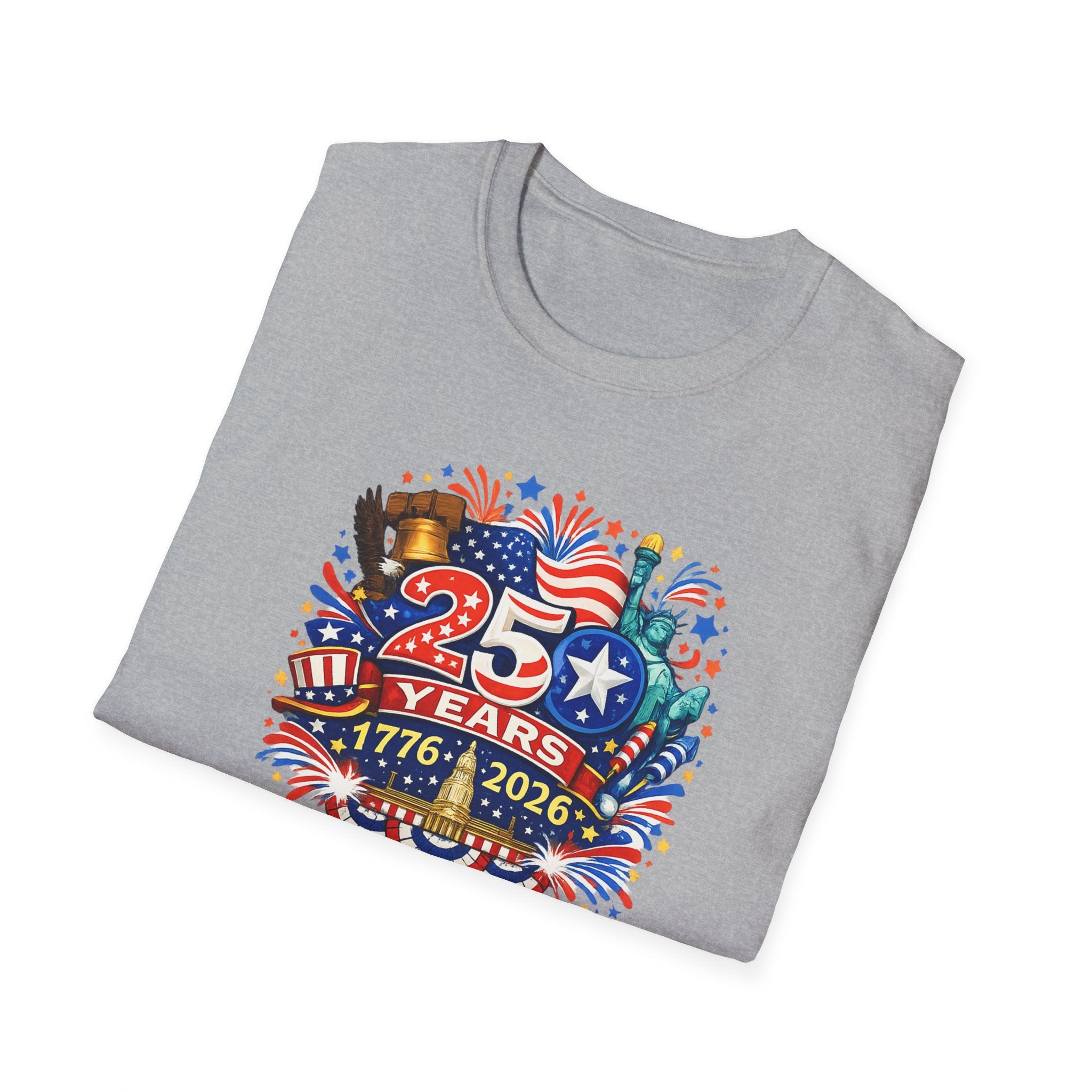 USA 250th Anniversary Shirt | 1776-2026 Patriotic TShirt | Fourth of July Independence Day Tee | America 250 Years | 8 colors - 100% cotton