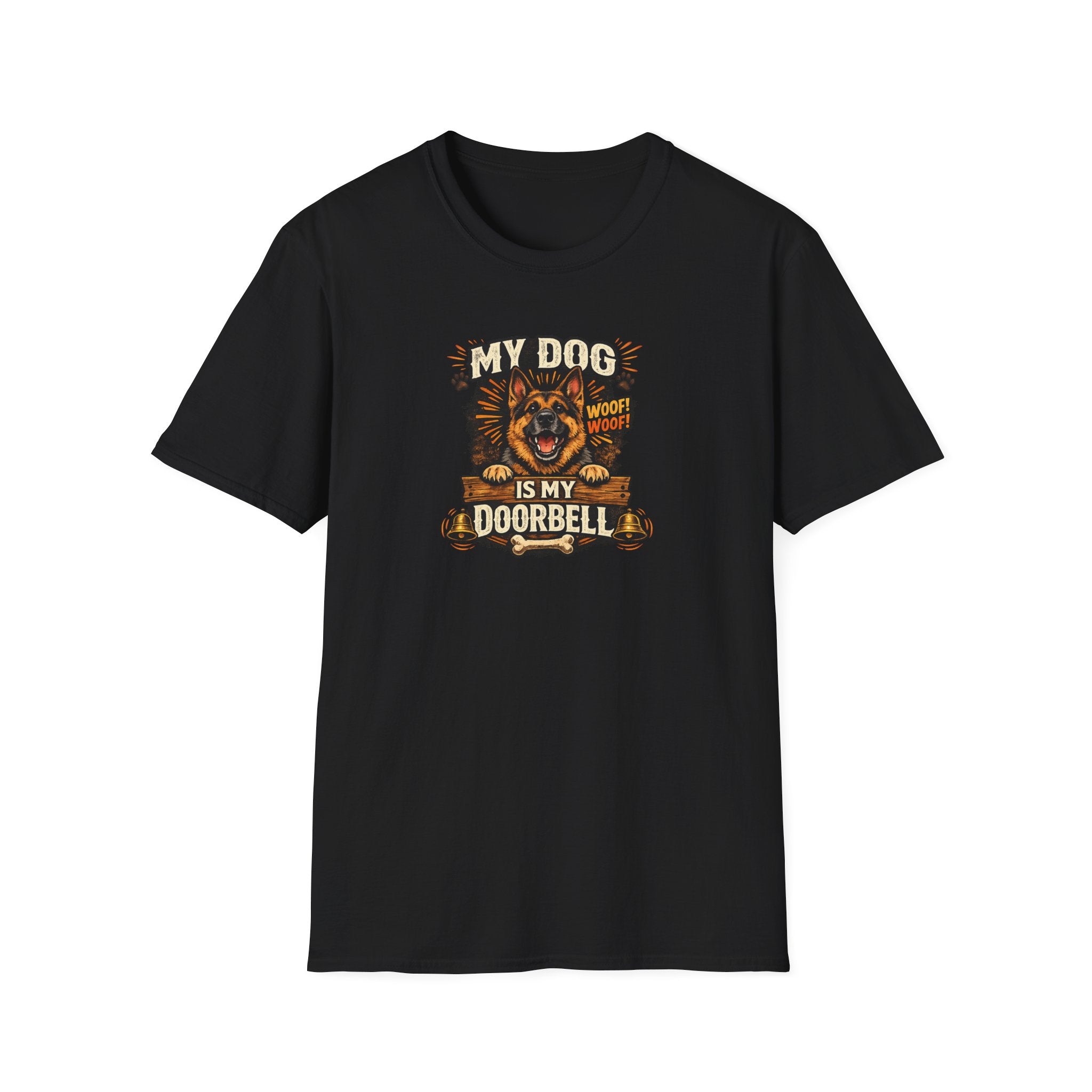 My Dog Is My Doorbell T-Shirt | Funny Dog Lover Shirt | Dog Mom Tee | Pet Owner Humor Shirt | Cute Dog Graphic Tee | 6 colors - 100% cotton