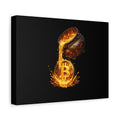 Molten Bitcoin Pour Canvas | Bitcoin Wall Art | 12 x 9