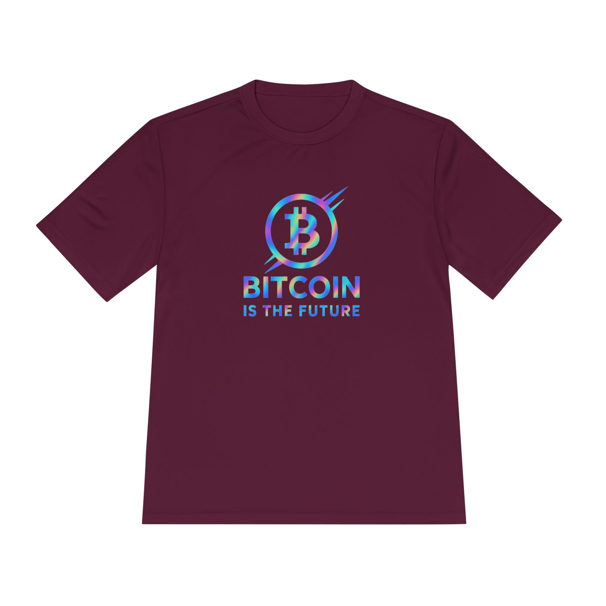 Holographic Bitcoin is the Future T-Shirt | Step into the Next Era of Money with this bold tee | 4 colors - 100% polyester