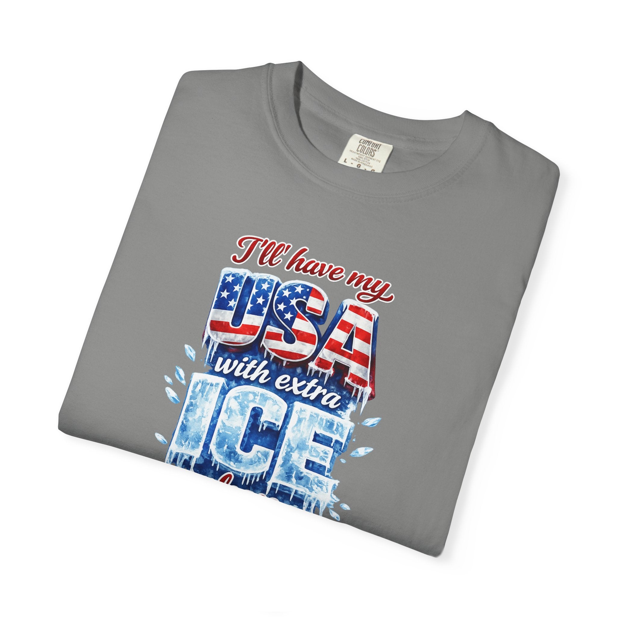 Patriotic "USA With Extra ICE" Shirt | Men's Patriotic T-Shirt | Pro Ice Merch | USA Pride Apparel | 6 colors - 100% cotton