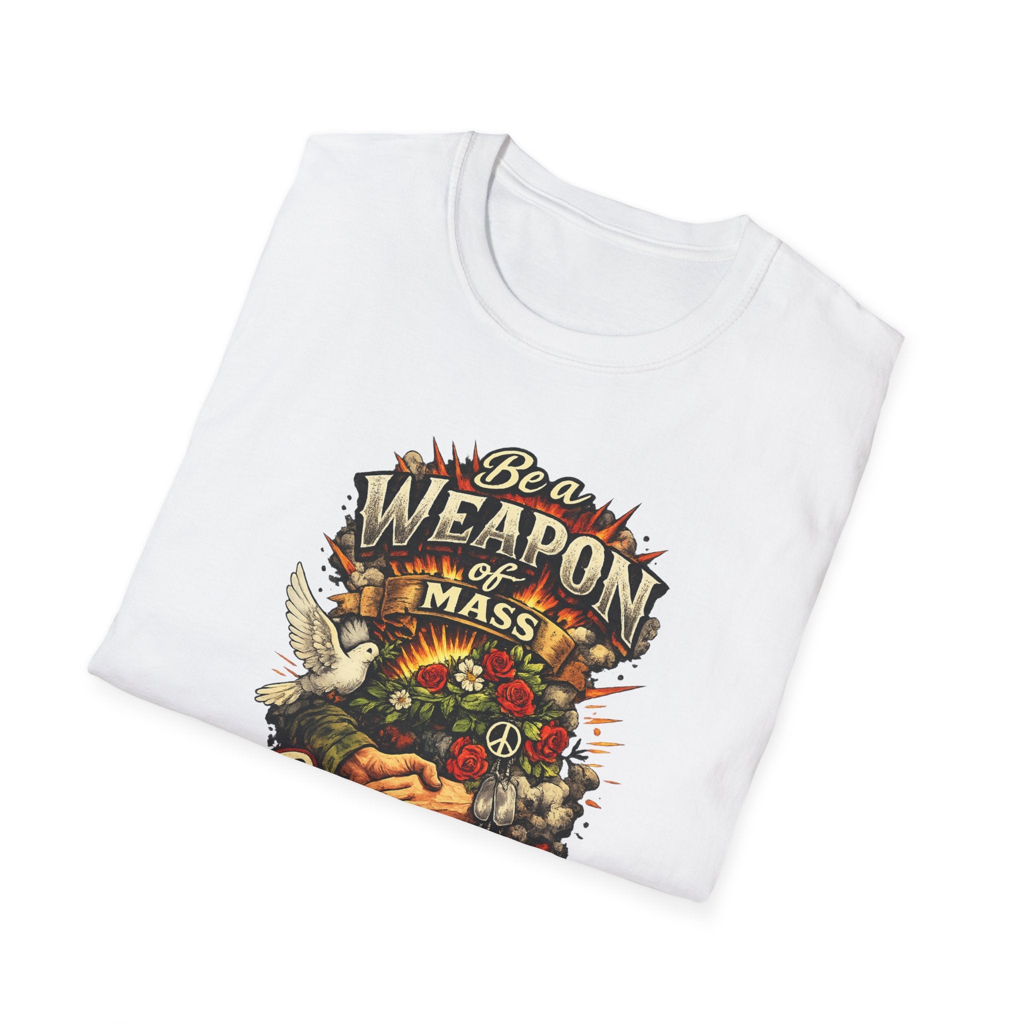 Be a Weapon of Mass Compassion TShirt | Kindness  Peace Love Compassion Tee | Inspirational Graphic Shirt | 5 colors - 100% cotton