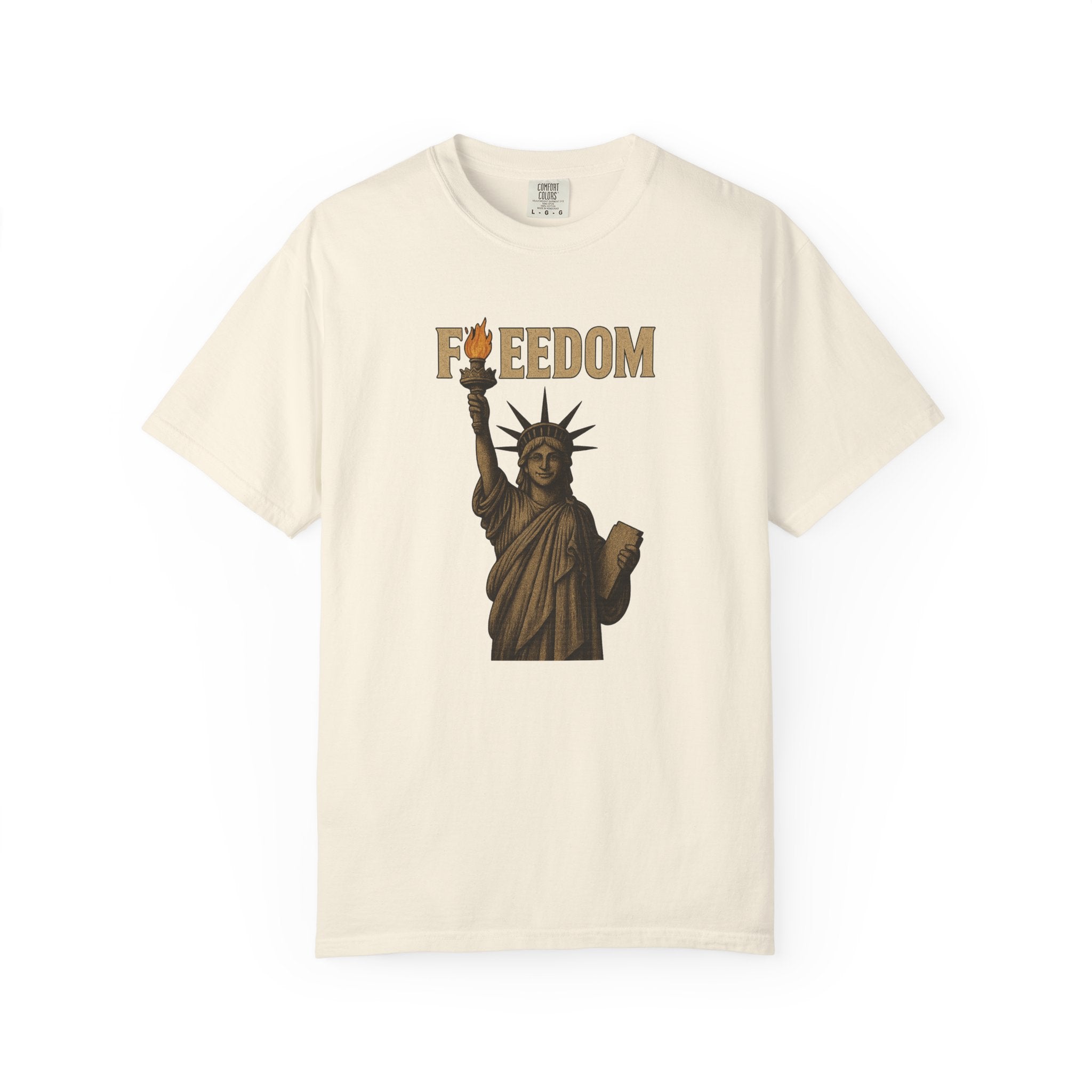 Freedom T-Shirt-Statue of Liberty Torch Graphic | Patriotic USA Tee | 5 colors - 100% cotton