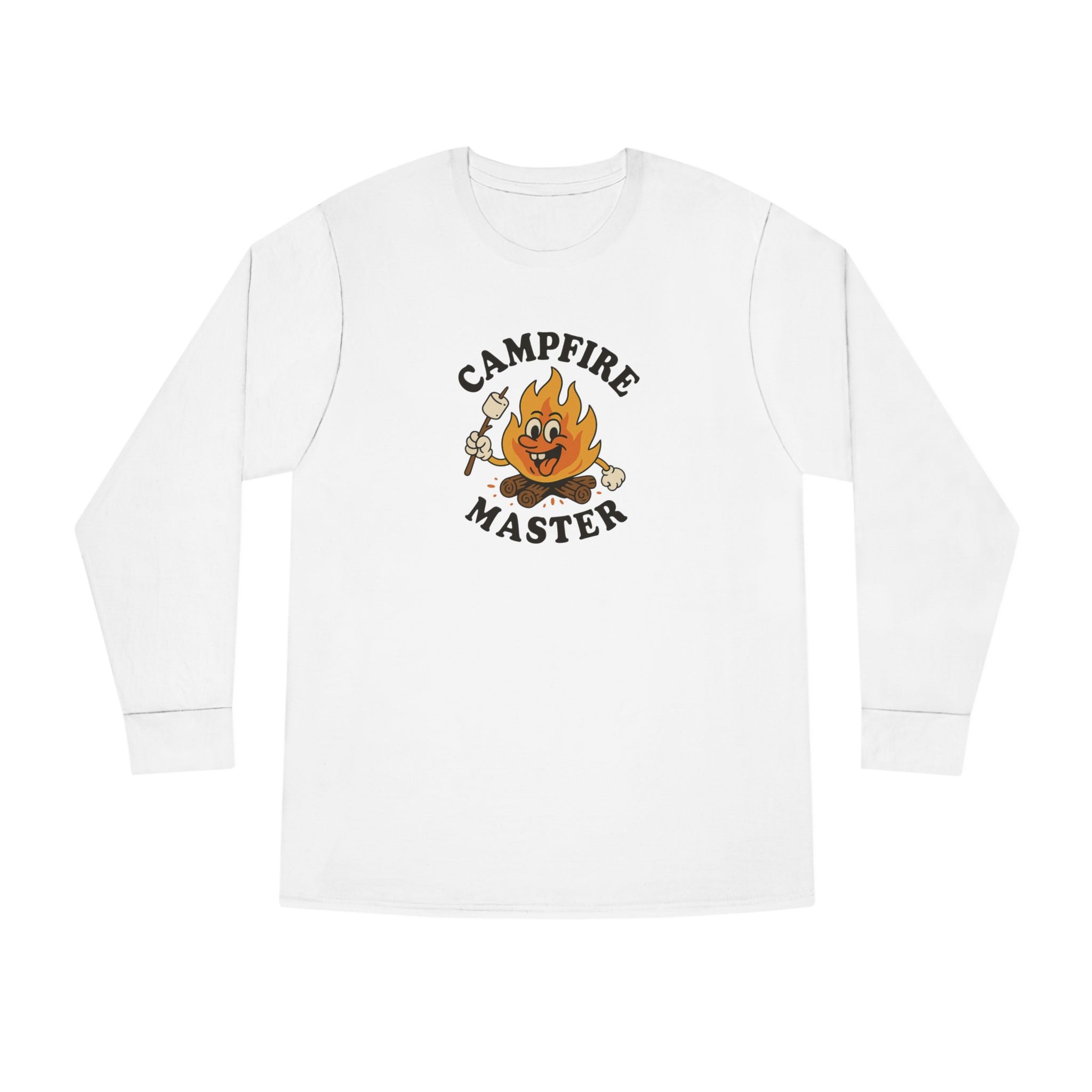 Campfire Master Long Sleeve Tee | S'mores, Marshmallow, Outdoor Camping Shirt | 4 colors - 100% cotton