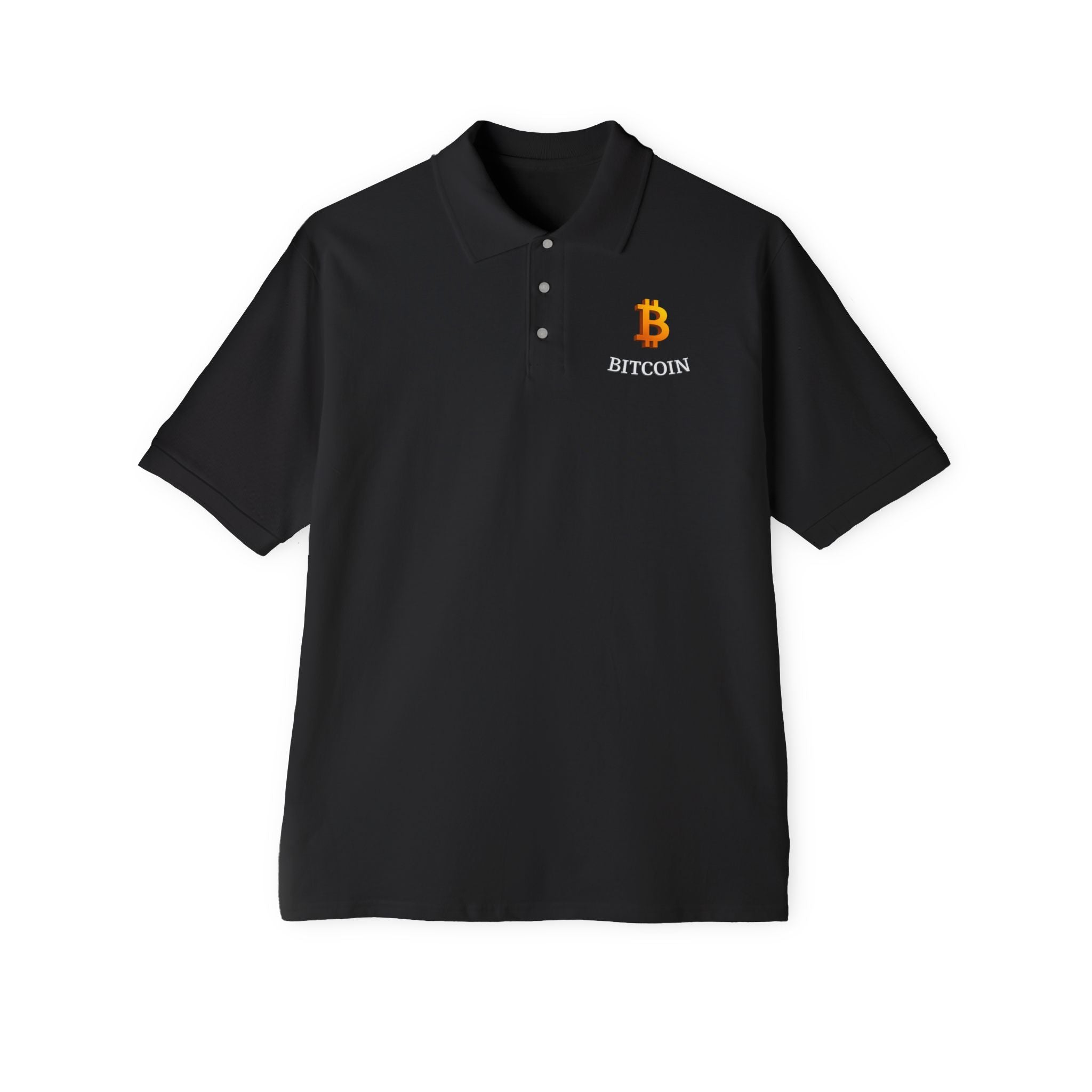 Bitcoin Polo Shirt | Crypto Golf Polo | BTC Logo Shirt | Bitcoin Cryptocurrency Polo Gift | Digital Currency Merch | 6 colors - 100% cotton