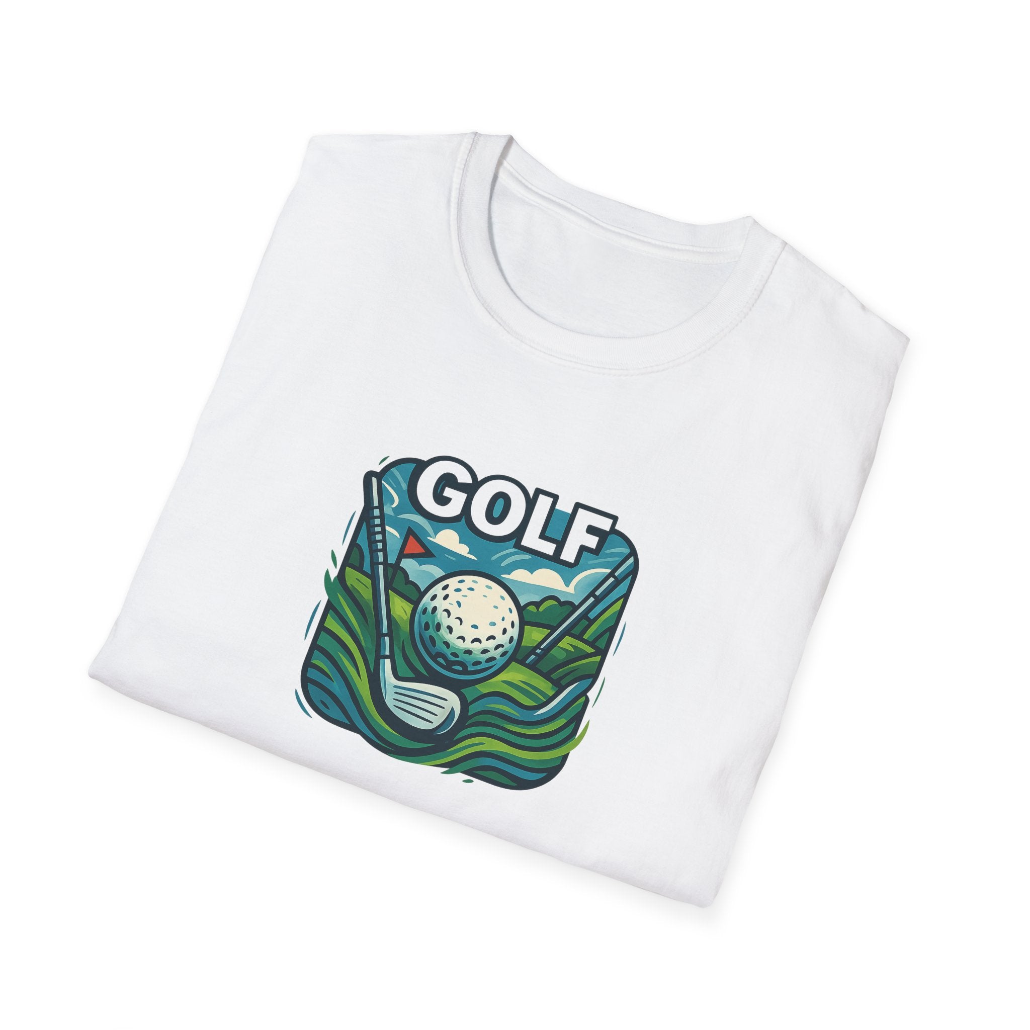Retro Graphic Golf Tee with Club and Ball Design | Perfect Gift for Golf Enthusiasts | 4 colors - 100% cotton
