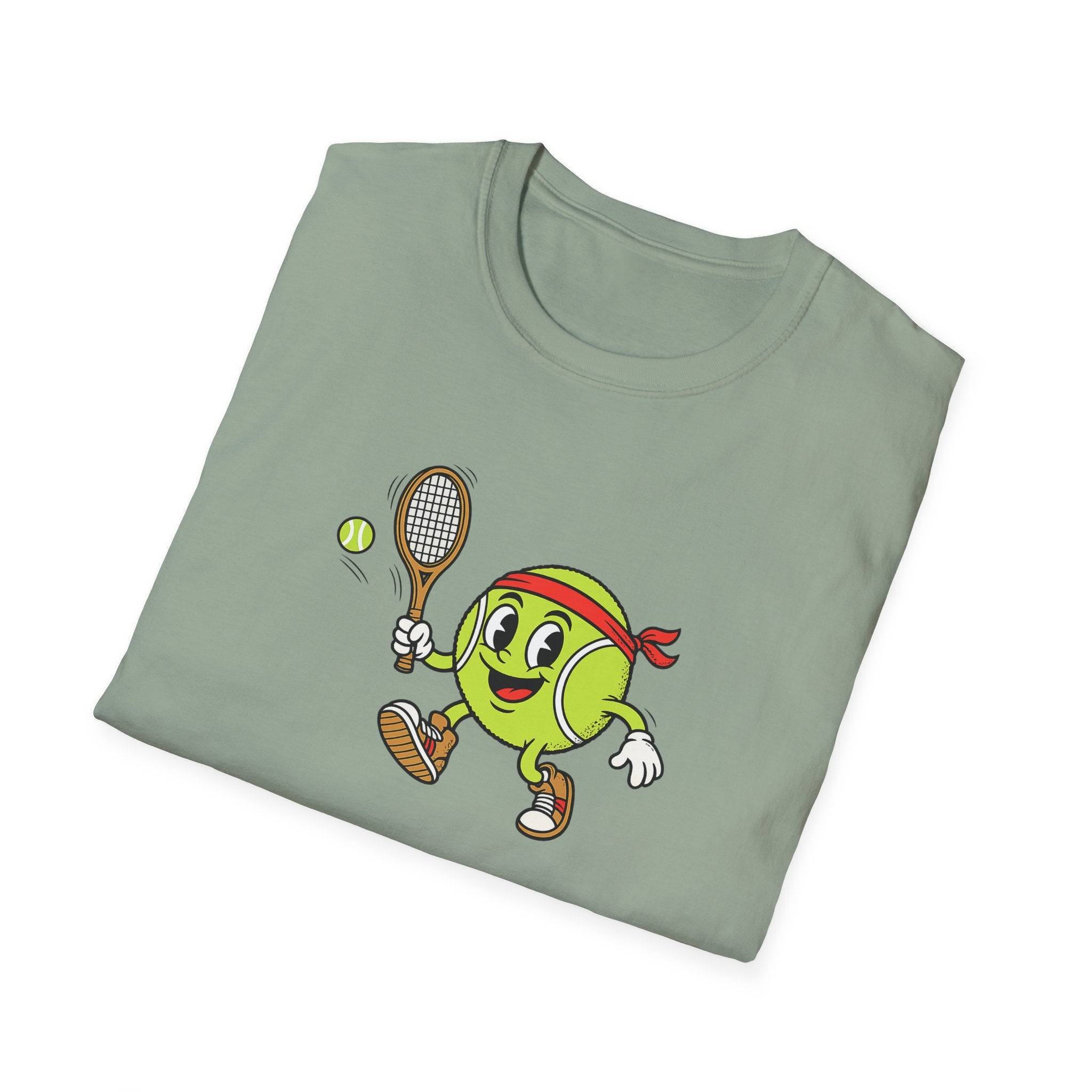 Cute Tennis Ball Mascot TShirt | Funny Tennis Shirt | Tennis Player Gift |Tennis Lover Apparel | 8 colors - 100% cotton