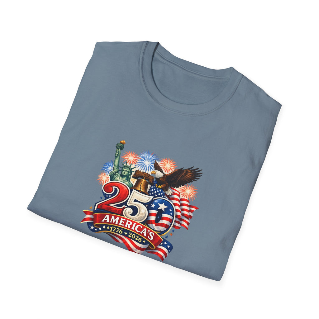 America 250 Shirt | Patriotic 1776-2026 TShirt | USA Anniversary Tee | Fourth of July Shirt | Red White Blue Tee | 7 colors - 100% cotton
