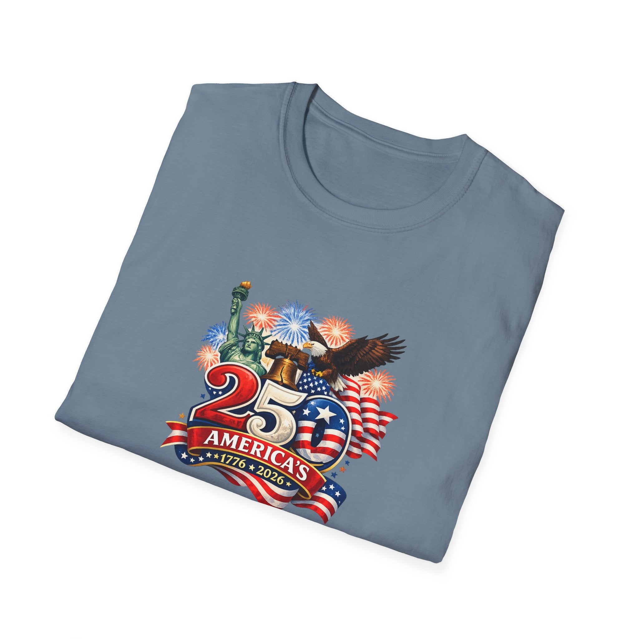America 250 Shirt | Patriotic 1776-2026 TShirt | USA Anniversary Tee | Fourth of July Shirt | Red White Blue Tee | 7 colors - 100% cotton