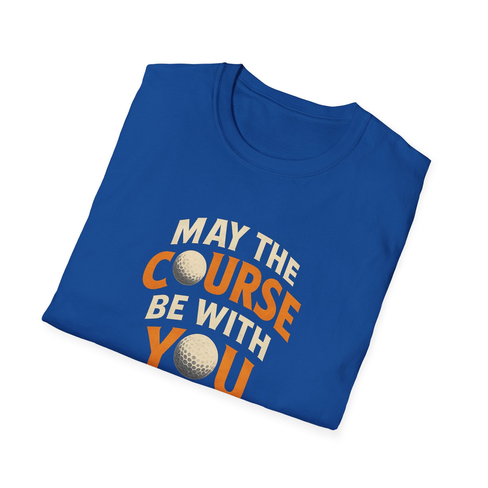 May The Course Be With You Golf T-Shirt | Funny Golf Pun Tee |  | 4 colors - 100% cotton