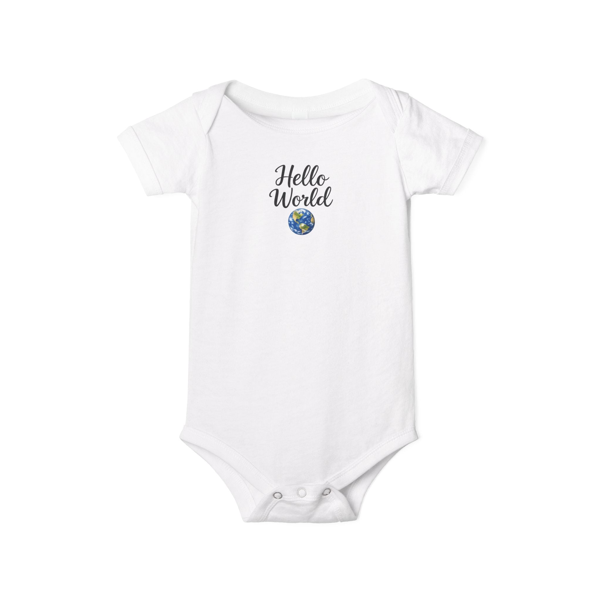Hello World Baby Onesie |  Cute Baby Shower Gift | Infant Outfit for Boys or Girls | Baby Announcement Outfit | 7 colors - 100% cotton