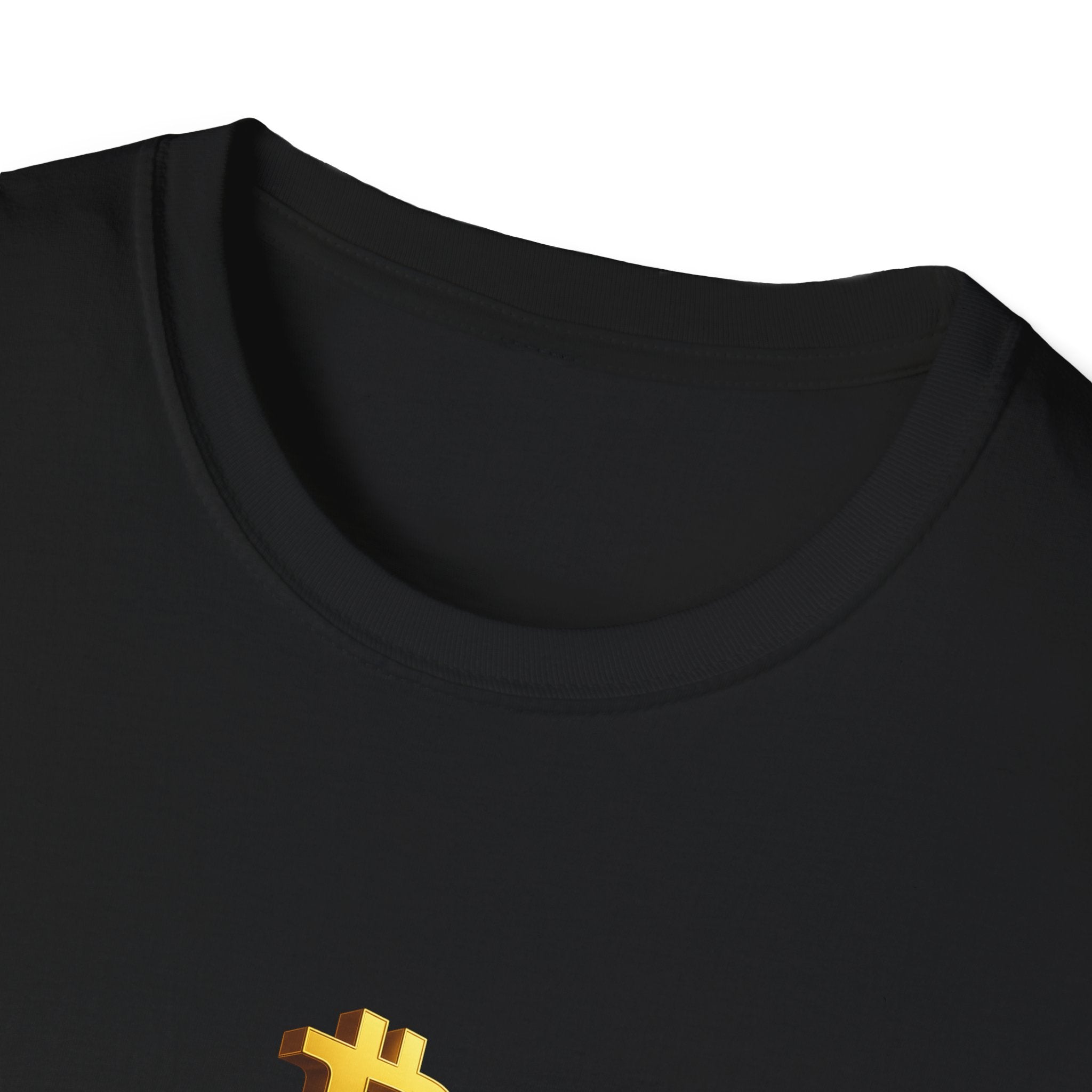 Solid Black - Pure Gold Bitcoin: T-Shirt Tee. 100% cotton