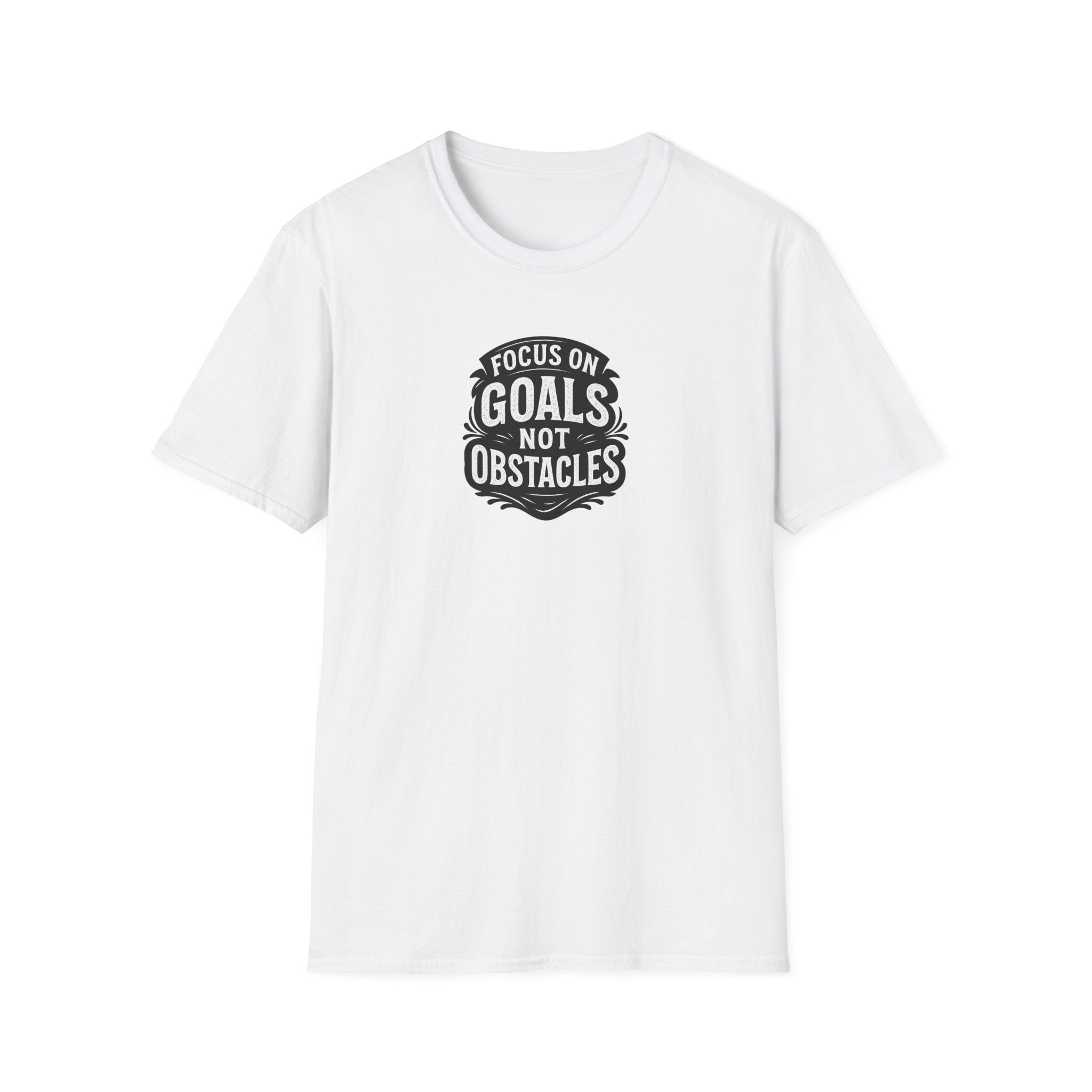 Focus on Goals Not Obstacles T-Shirt | Motivational Stay Driven with our Bold Motivational Tee | 5 colors - 100% cotton