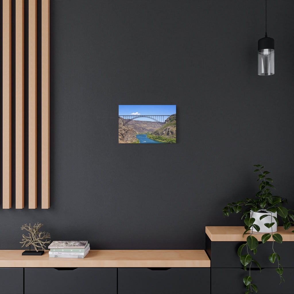 Perrine Bridge Canvas Wall Art | Snake River Canyon Landscape | Twin Falls Idaho Scenic Photography | Stretched 1.25" | 6 sizes