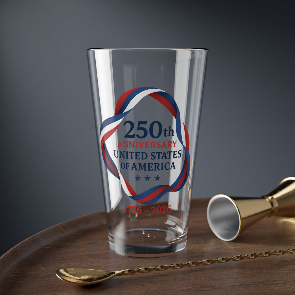 250th Anniversary USA Pint Glass | America 1776-2026 Patriotic Beer Glass | Semiquincentennial Gift | 16oz Pint Glass