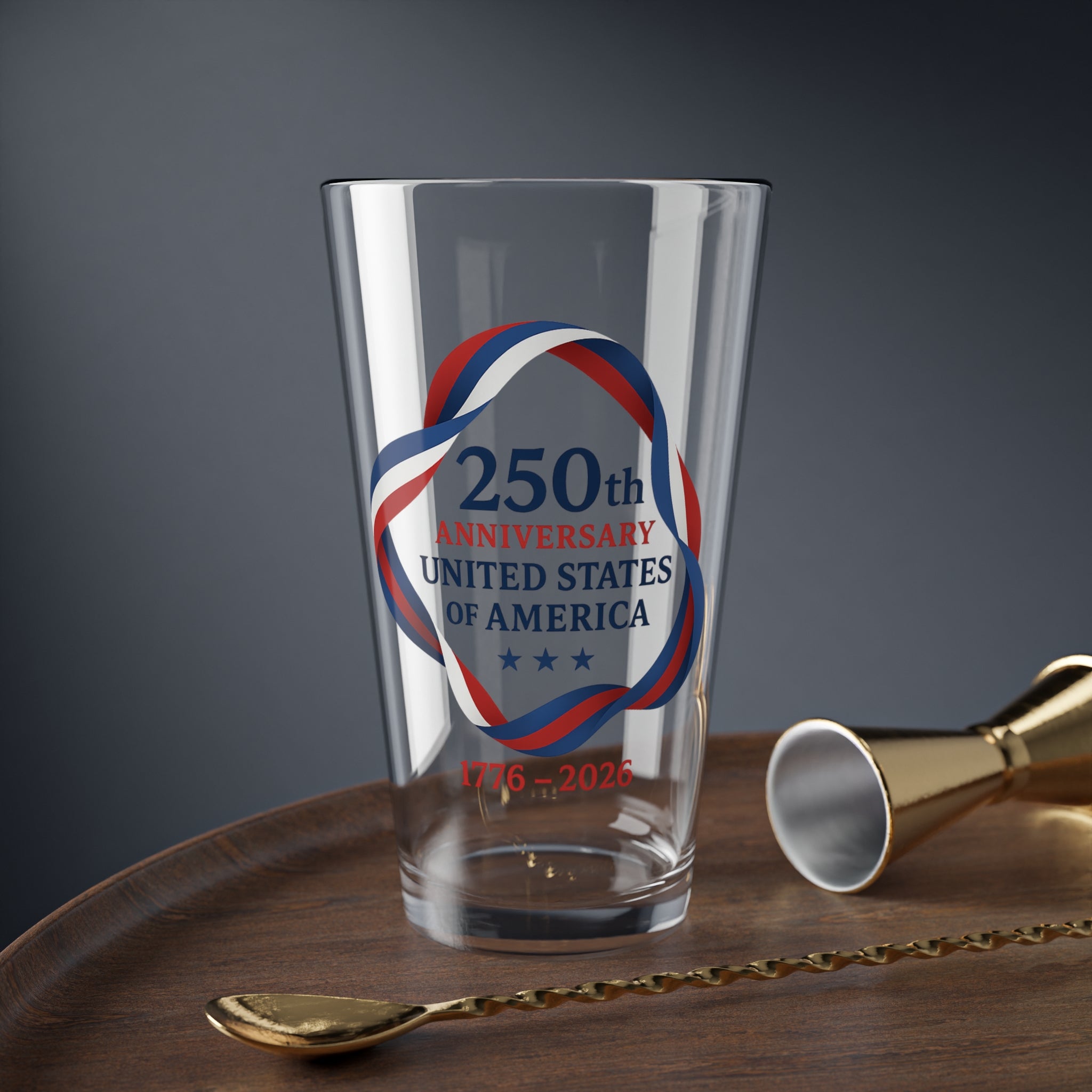 250th Anniversary USA Pint Glass | America 1776-2026 Patriotic Beer Glass | Semiquincentennial Gift | 16oz Pint Glass