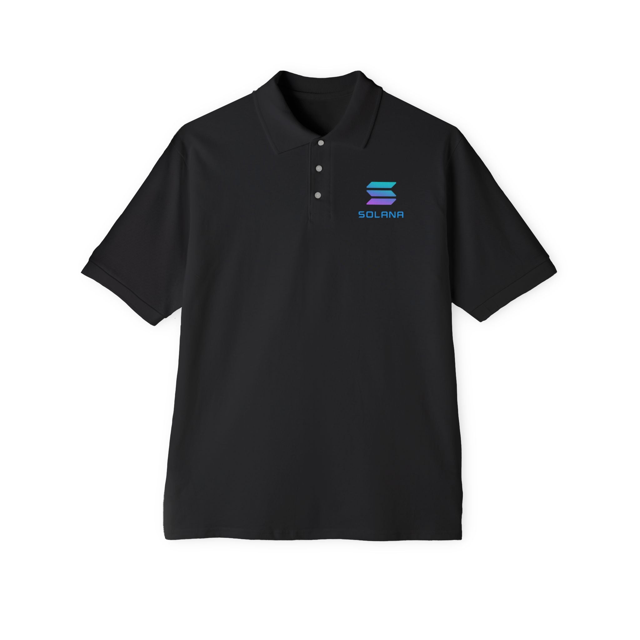 Solana Polo Shirt | SOL Crypto Polo | Solana Logo Shirt | Crypto Blockchain Conference | Gift for Solana Holder | 5 colors - 100% cotton