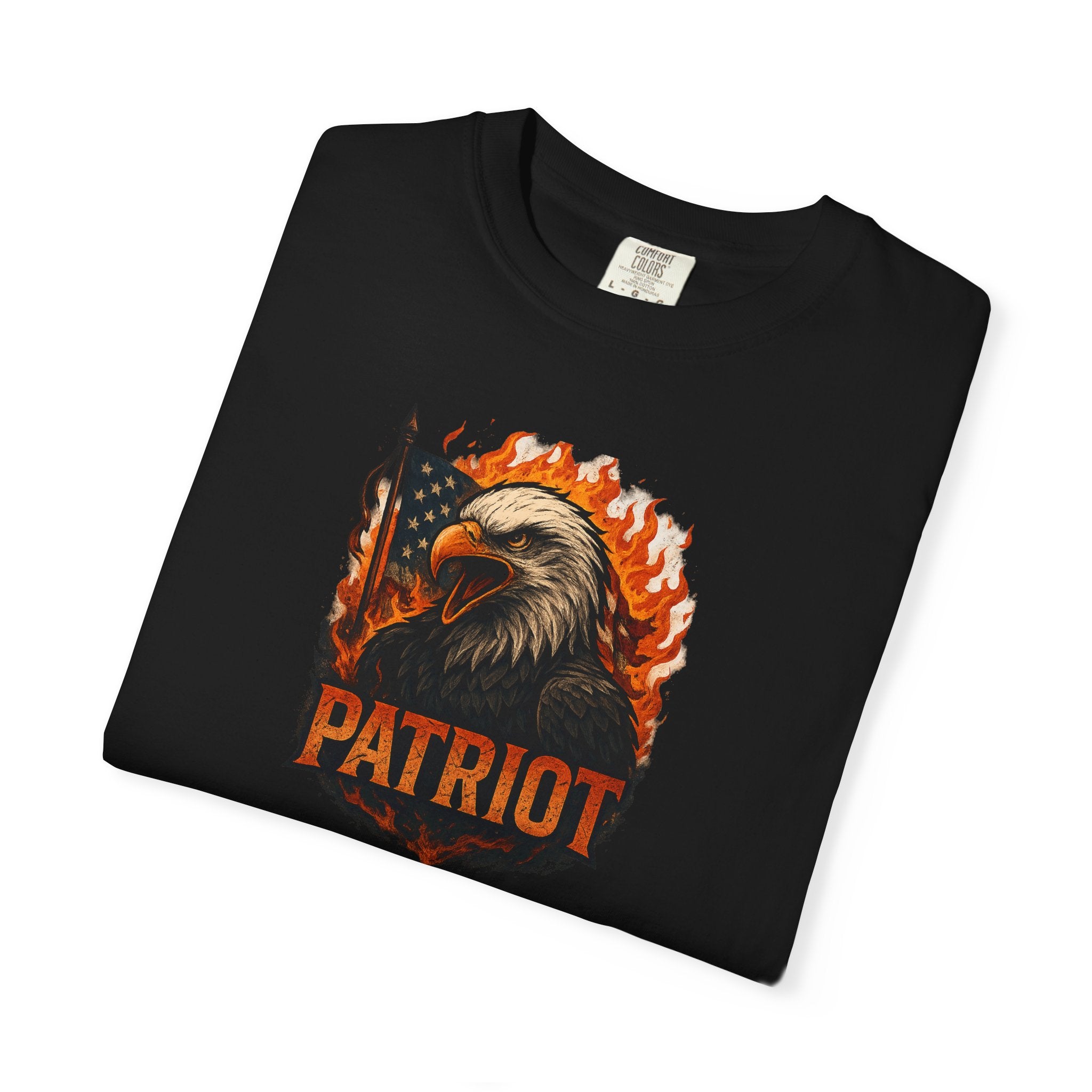 Patriot Eagle T-Shirt-Bald Eagle American Flag Graphic Tee | Freedom-USA Pride | 6 colors - 100% cotton