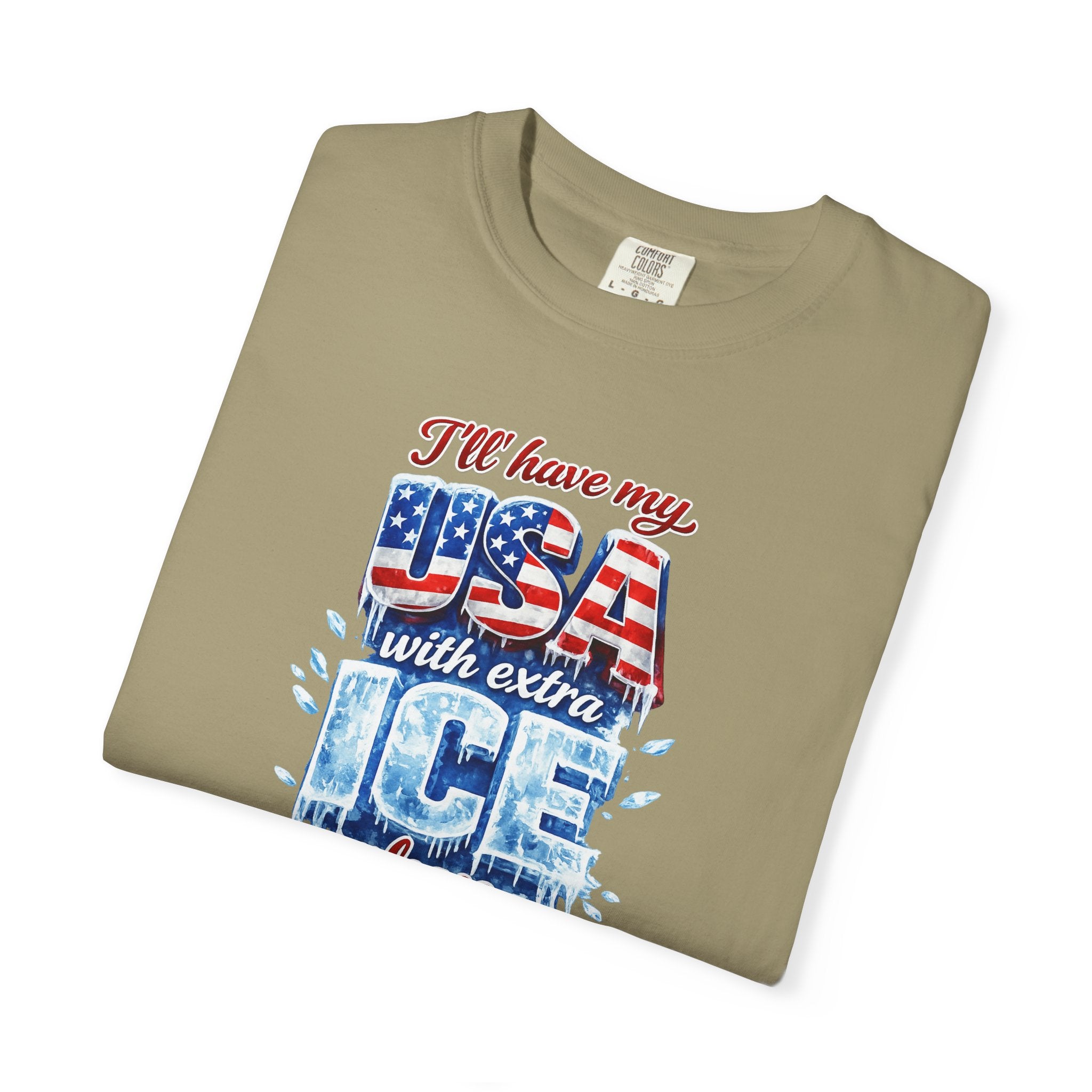 Patriotic "USA With Extra ICE" Shirt | Men's Patriotic T-Shirt | Pro Ice Merch | USA Pride Apparel | 6 colors - 100% cotton