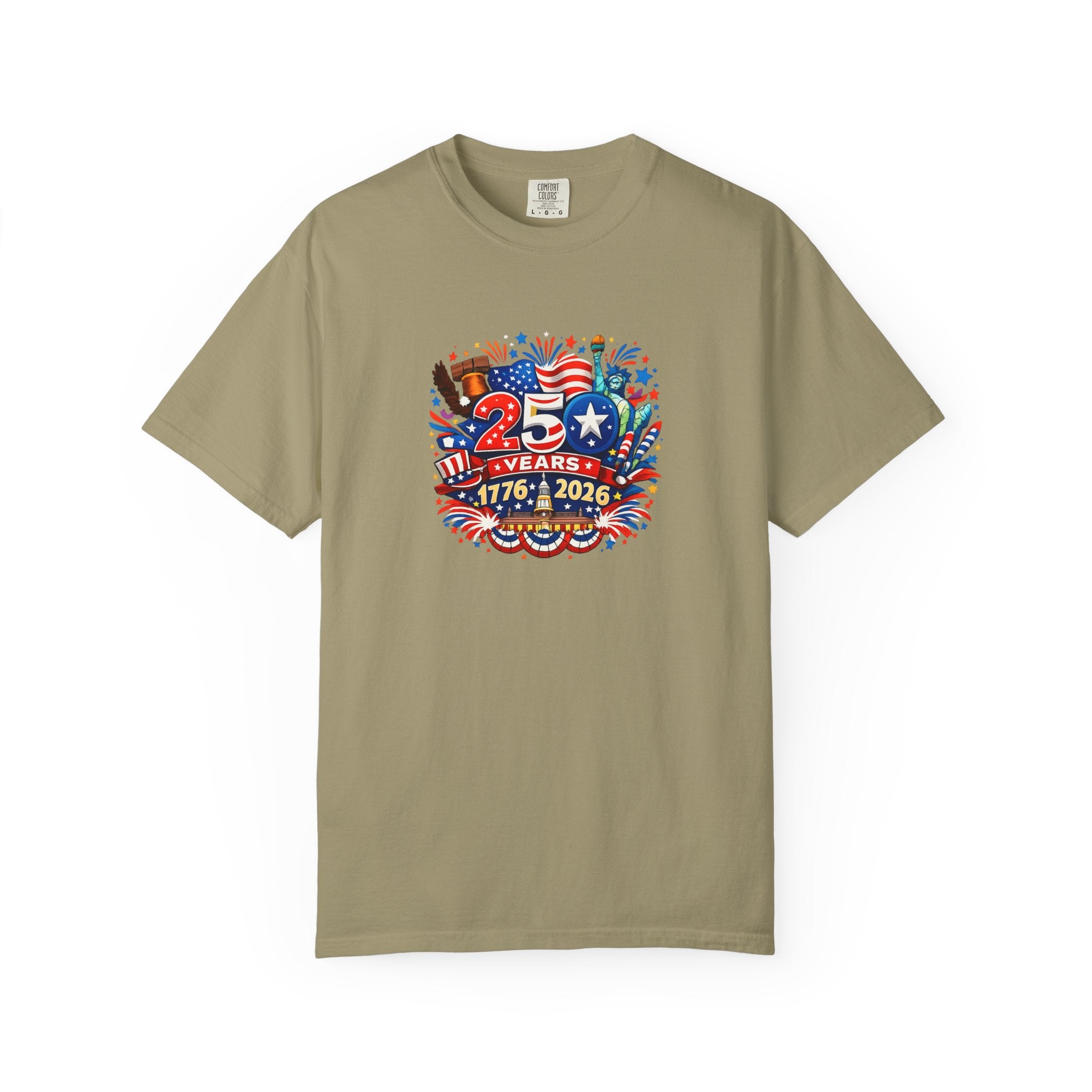 America 250 Years Shirt | 1776-2026 Tee | USA Independence Anniversary Shirt | Fourth of July Shirt | 6 colors - 100% cotton