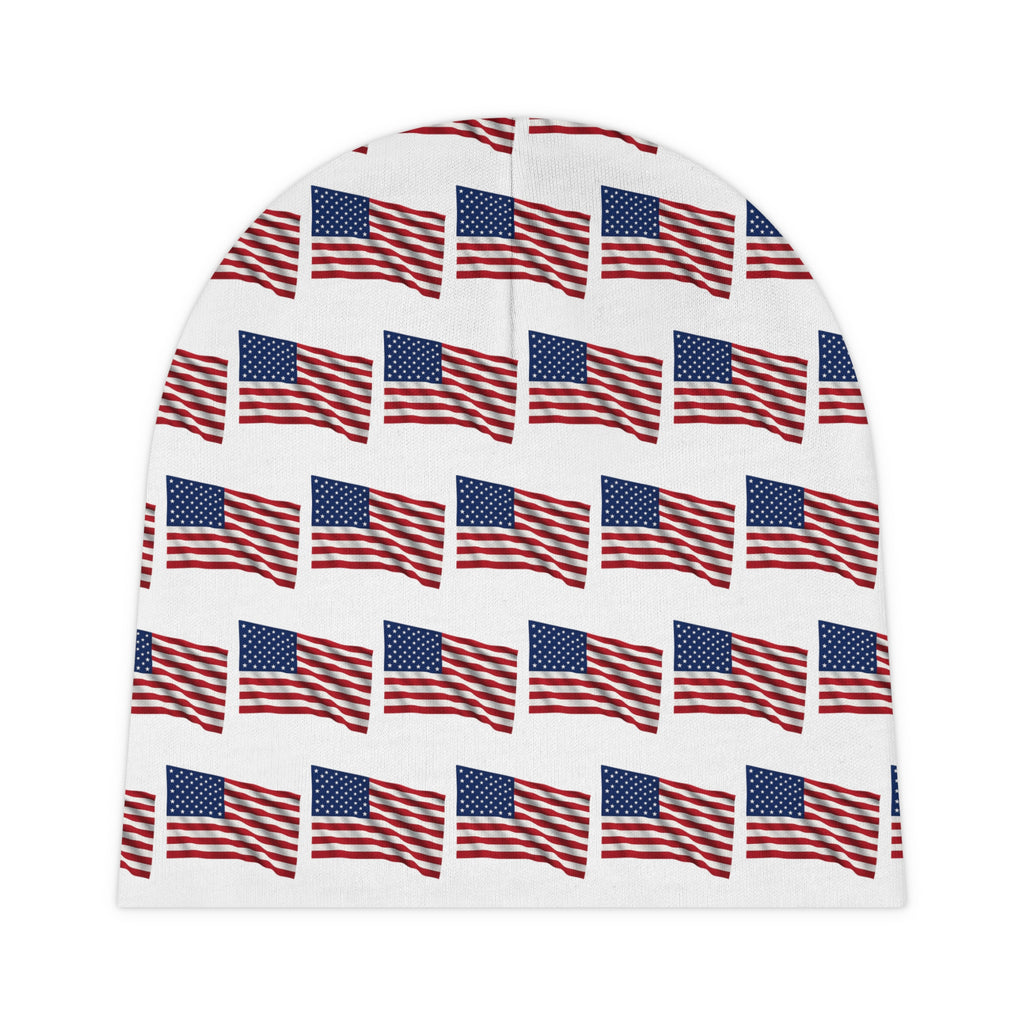 American Flag Baby Beanie | Patriotic Newborn Hat | USA Infant Cap | 4th of July Baby Hat | Baby Shower Gift | Cute USA Baby Beanie