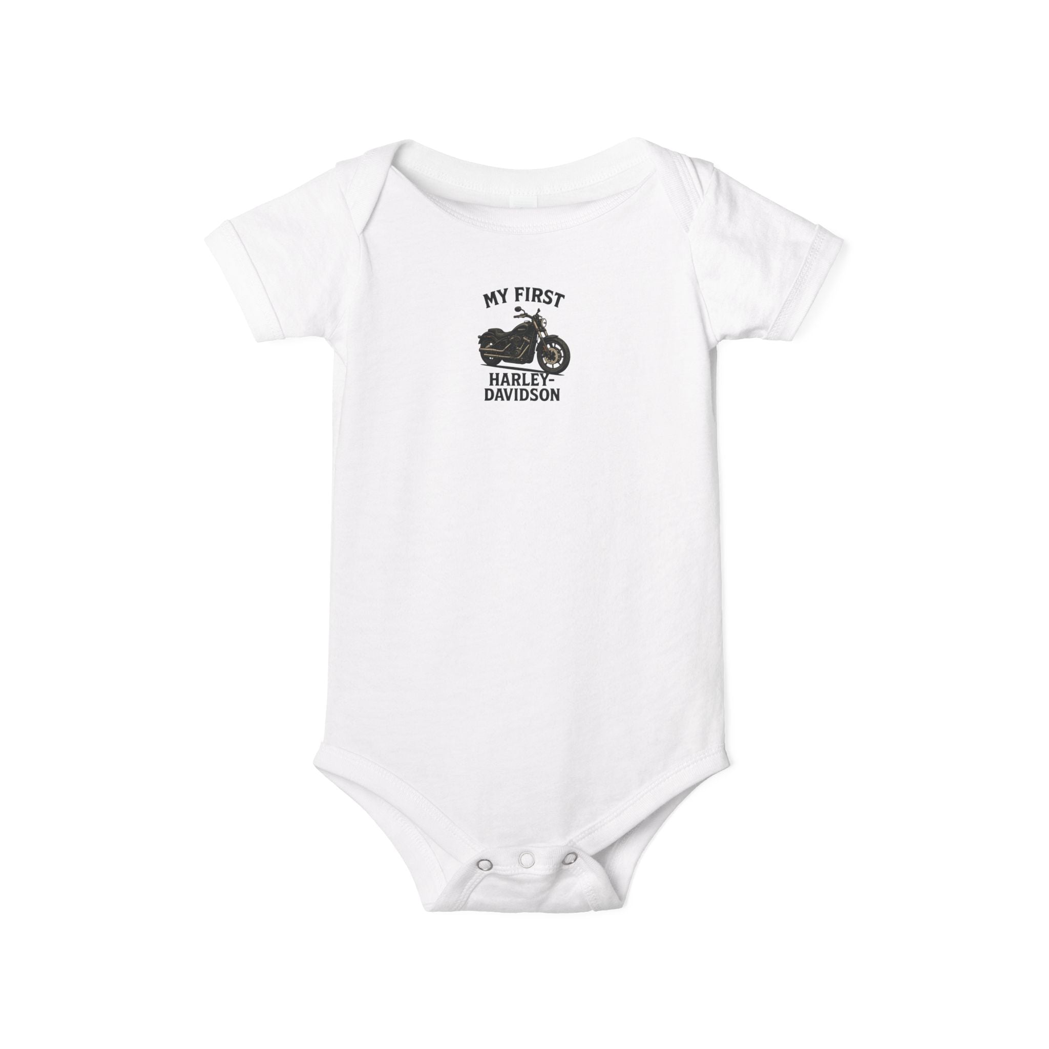 My First Harley | Adorable Baby Onesie for Little Bikers | Cute Motorcycle Infant Bodysuit | Harley Baby Gift | 4 colors - 100% cotton