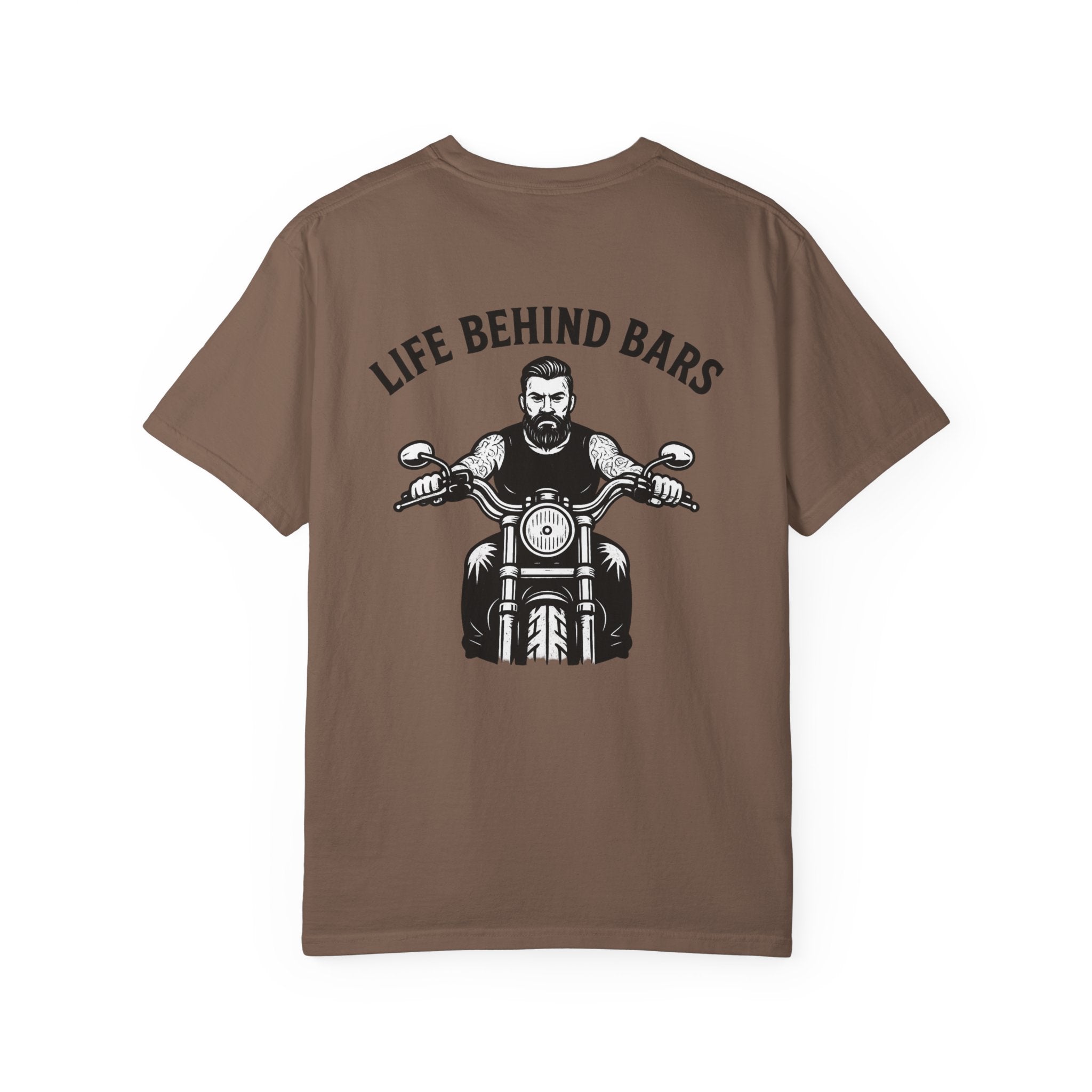 Life Behind Bars Motorcycle T-Shirt | Biker Graphic Tee | Riding Lifestyle Shirt | Gift for Riders | 8 colors - 100% cotton