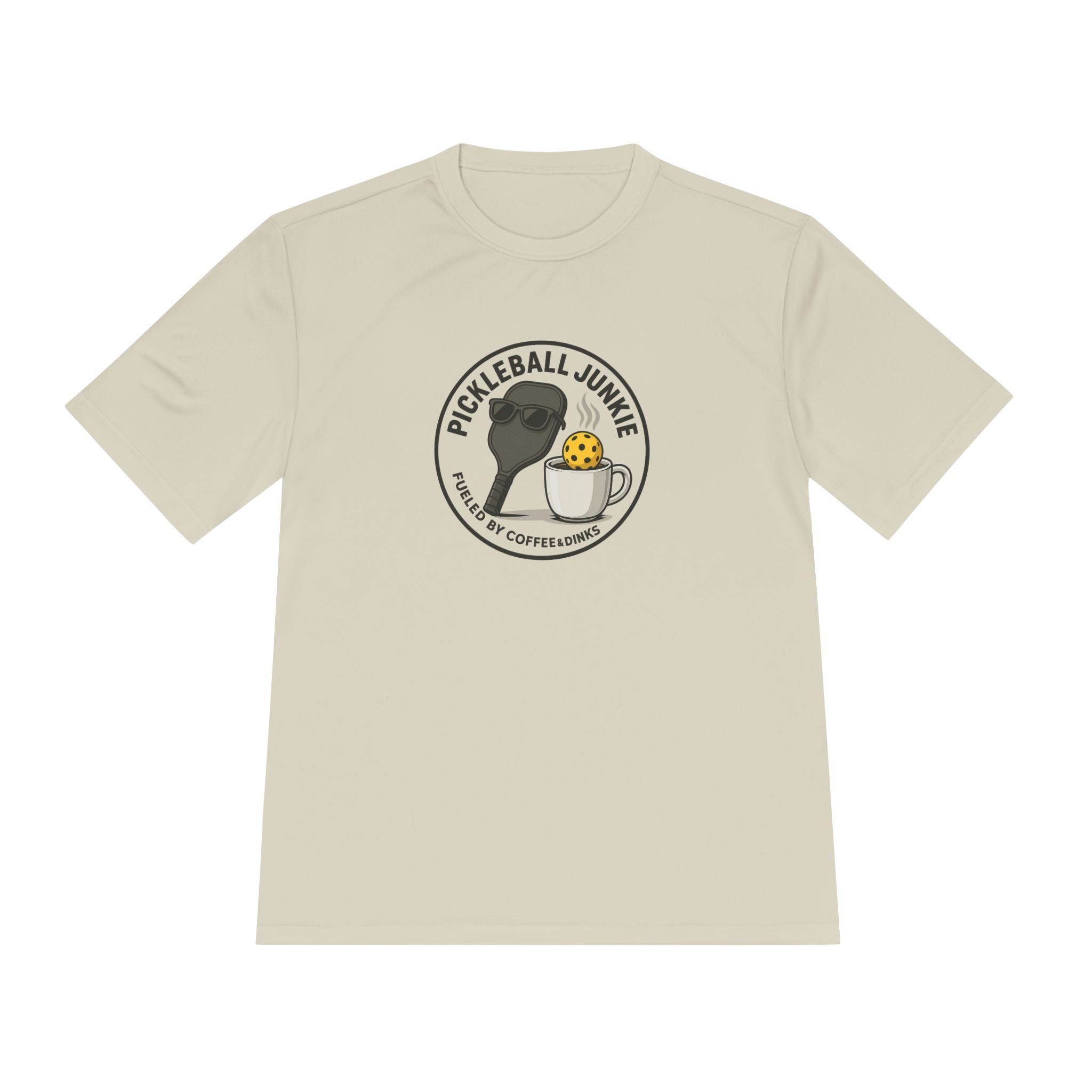 Pickleball Junkie Fueled by Coffee & Dinks T-shirt Tee | 7 colors - 100% polyester