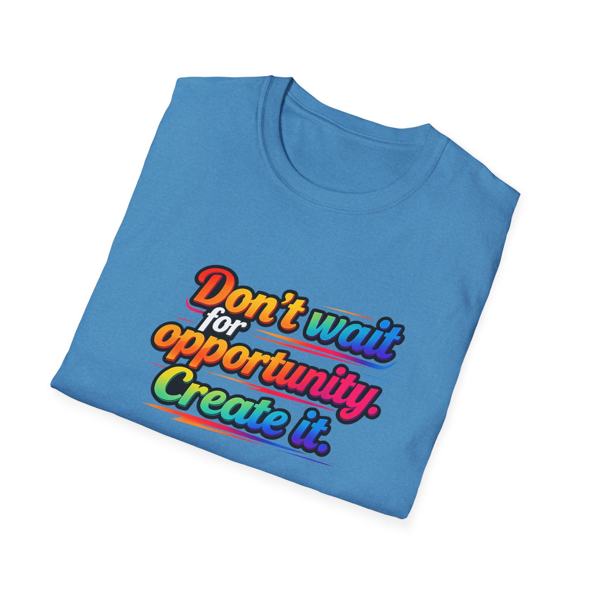 Create Your Opportunity | Bold Motivational Rainbow Typography Tee | 5 colors - 100% cotton