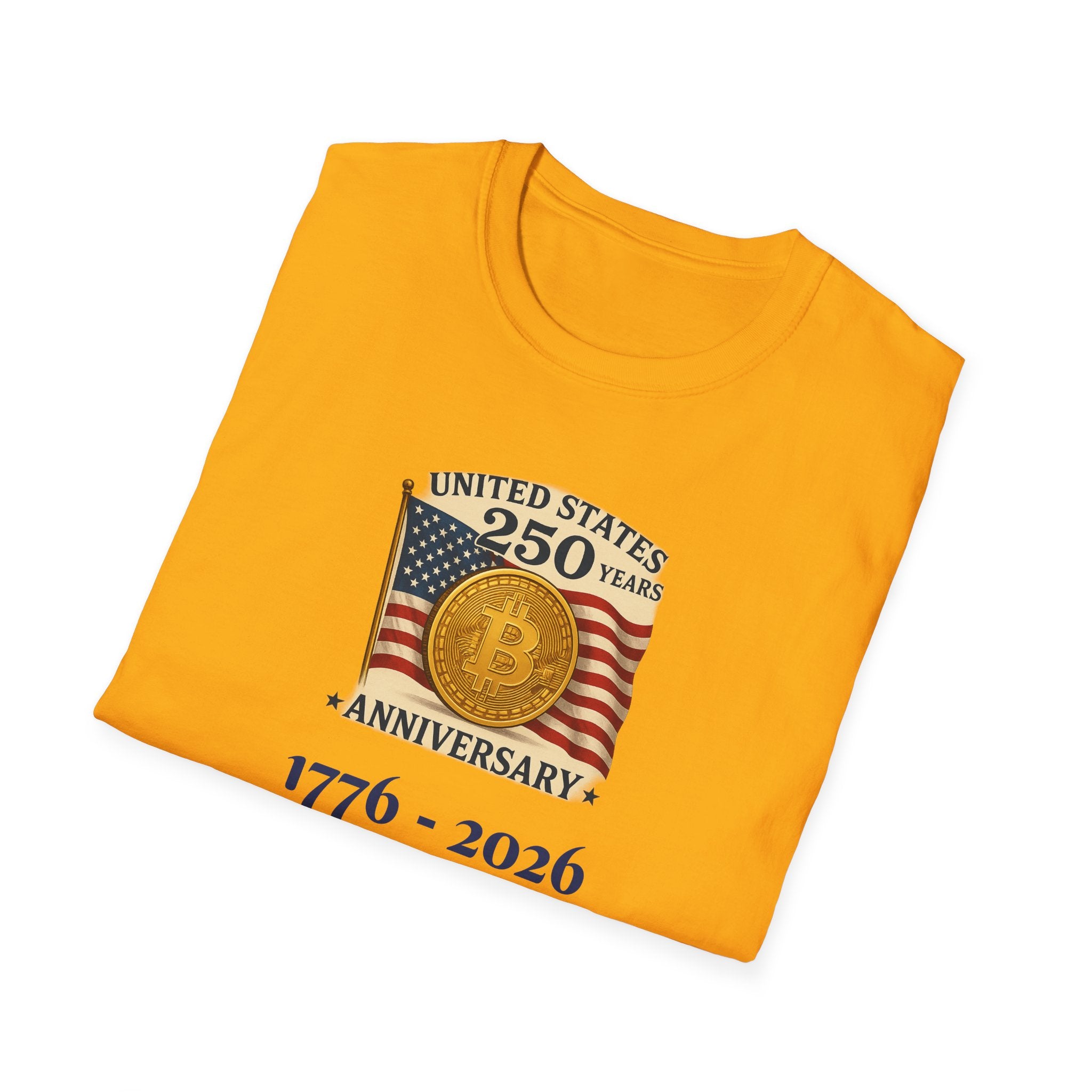 Bitcoin USA 250th Anniversary Bitcoin Tee | American Revolution Meets Digital Evolution | Patriotic T-Shirt | 5 colors - 100% cotton