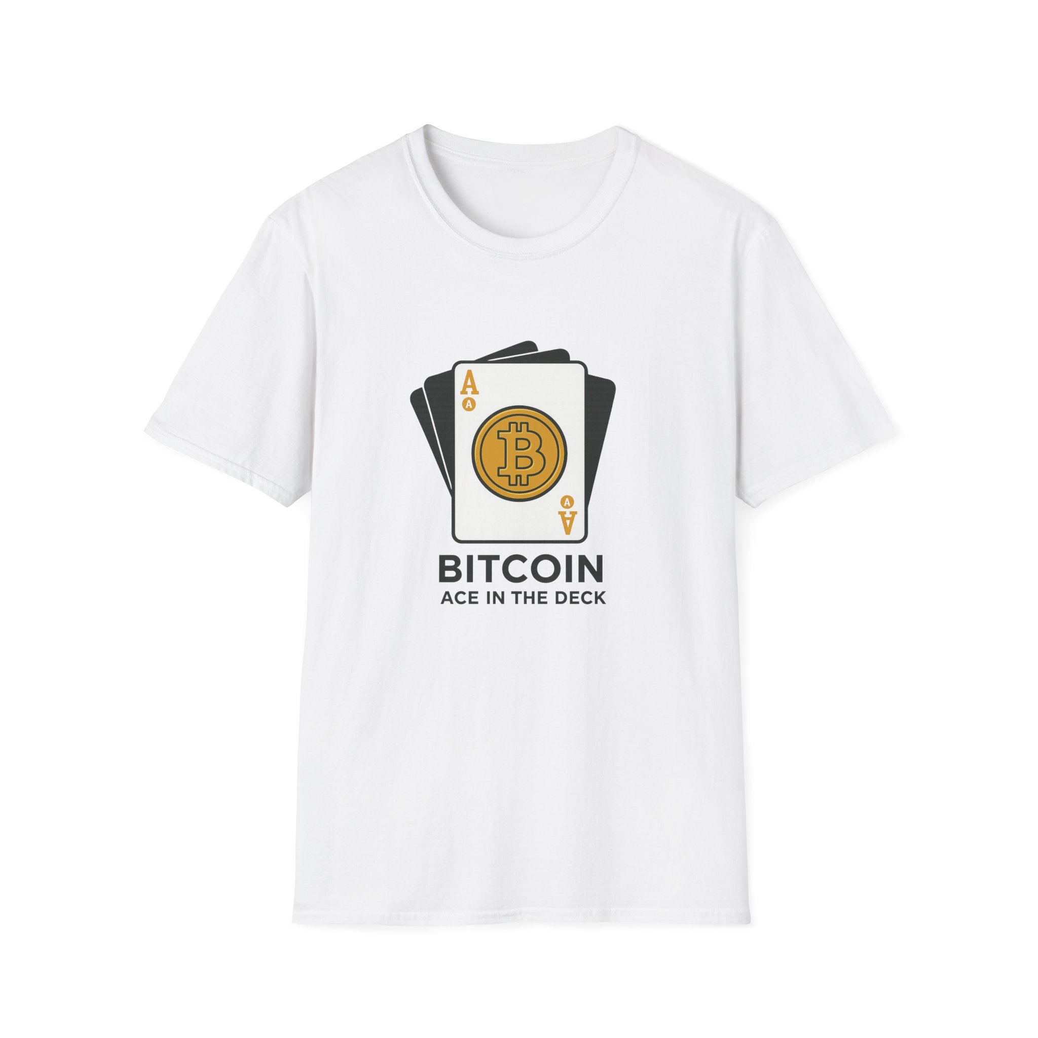 Bitcoin Ace in the Deck T-Shirt | Bold Crypto Statement Tee for Bitcoin Enthusiasts | 7 colors - 100% cotton