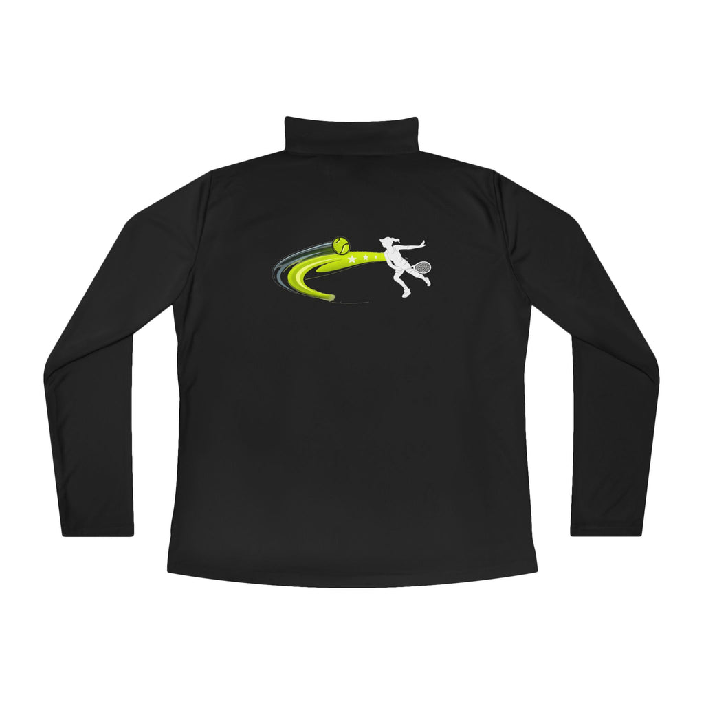 Women's Tennis Lightweight Quarter-Zip Athletic Pullover | Moisture-Wicking Performance Jacket | 4 colors - 100% polyester