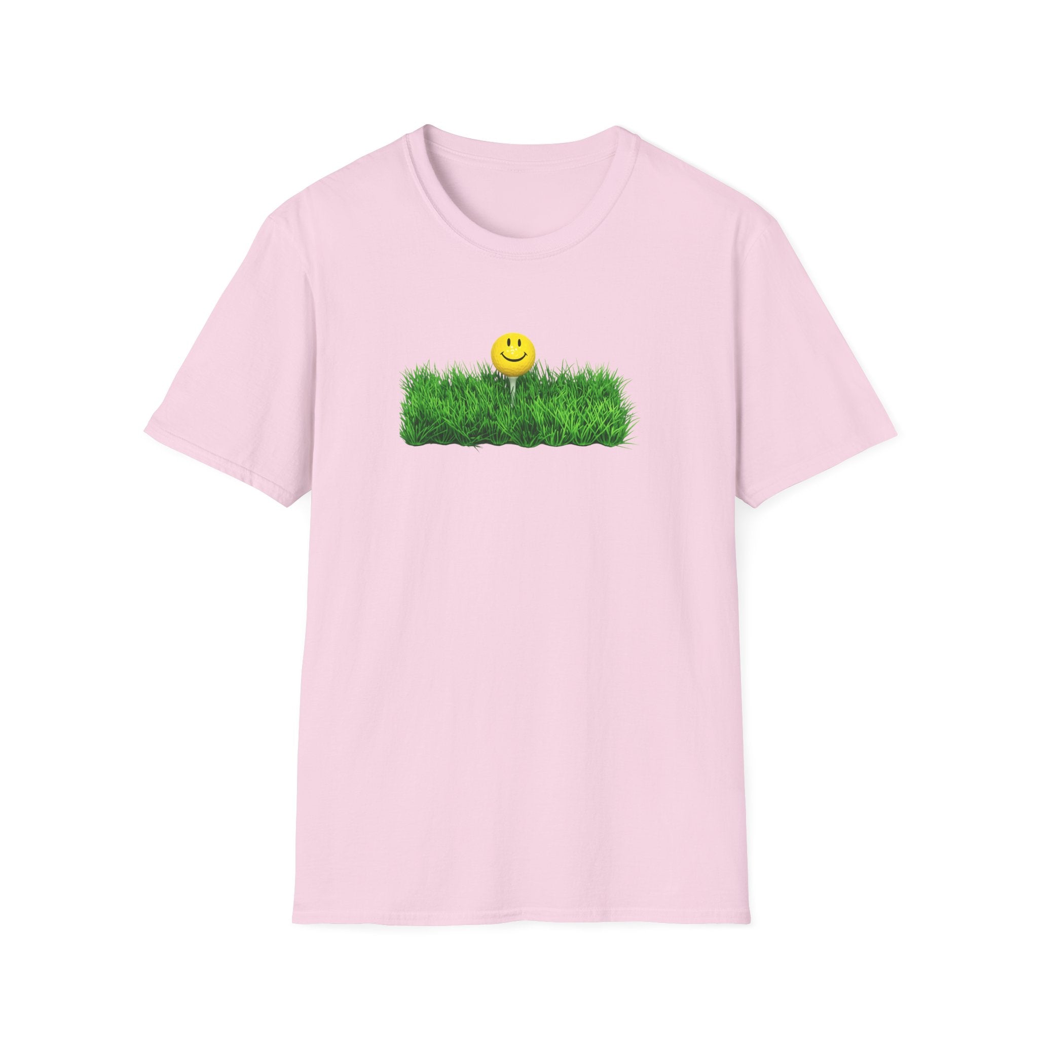Smiley Face Golf Tee Shirt | Happy Golfer Graphic Tee | Fun Golf Course Vibes | Gift for Golf Lovers | 6 colors - 100% cotton
