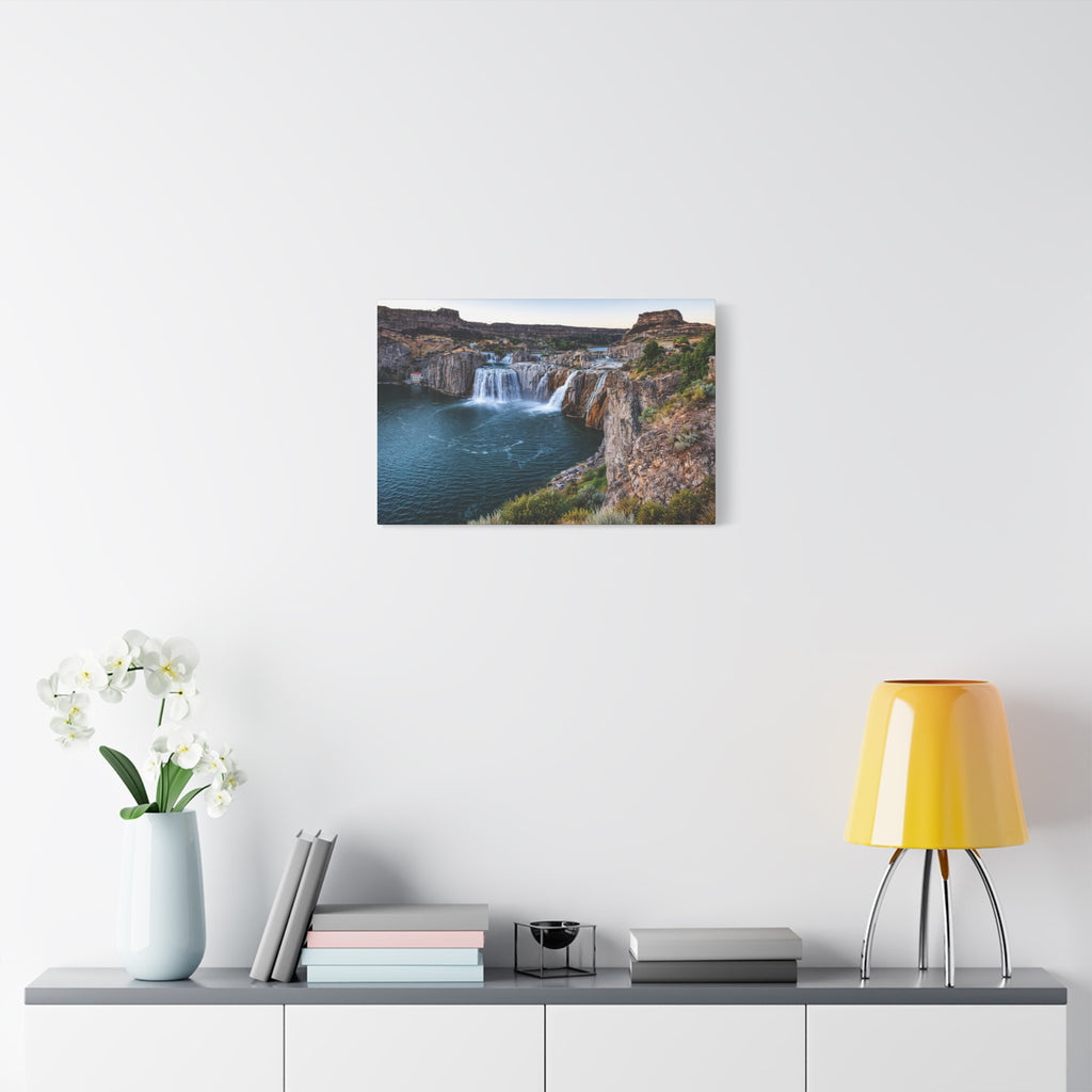 Shoshone Falls Canvas - Twin Falls Waterfall Wall Art - Snake River Canyon Landscape - Large Scenic Home Decor - Stretched, 1.25" - 6 Sizes