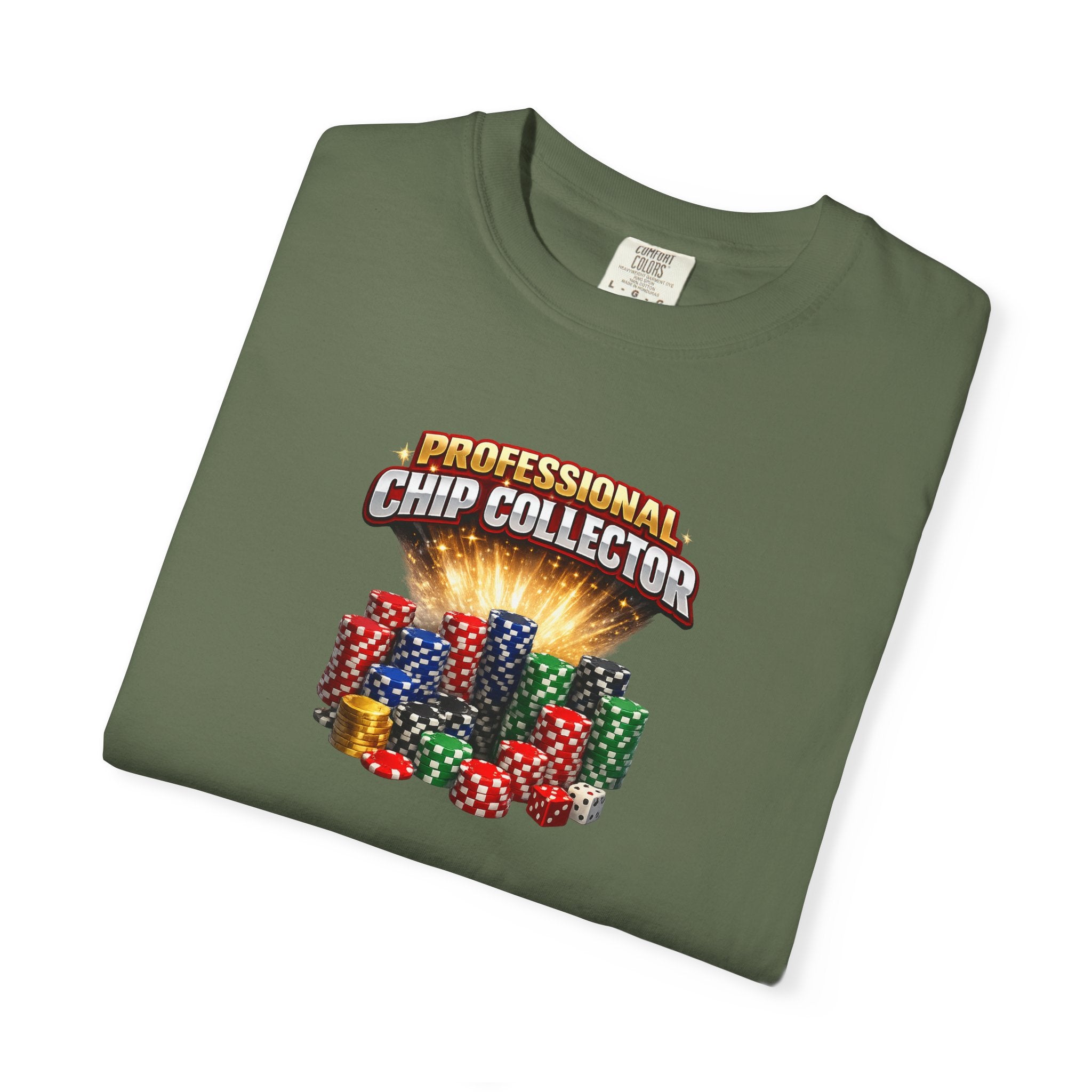 Professional Chip Collector Shirt | Funny Poker Player T-Shirt | Casino Night Tee | Card Player Gift | 7 colors - 100% cotton