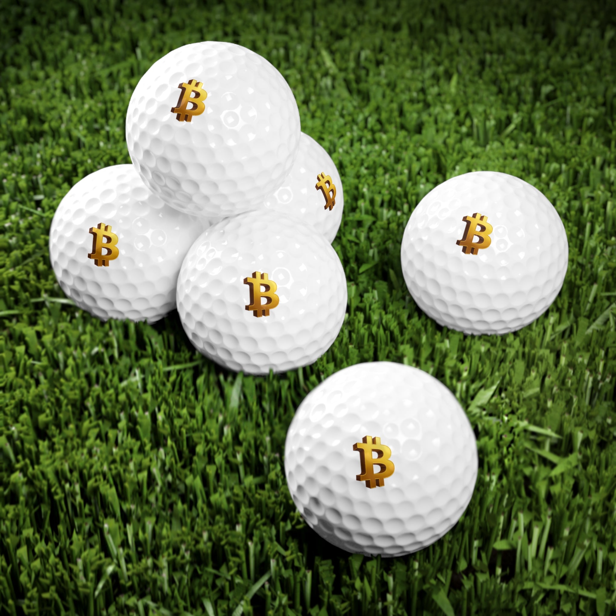 Golf Balls, 6pcs  -  Bitcoin