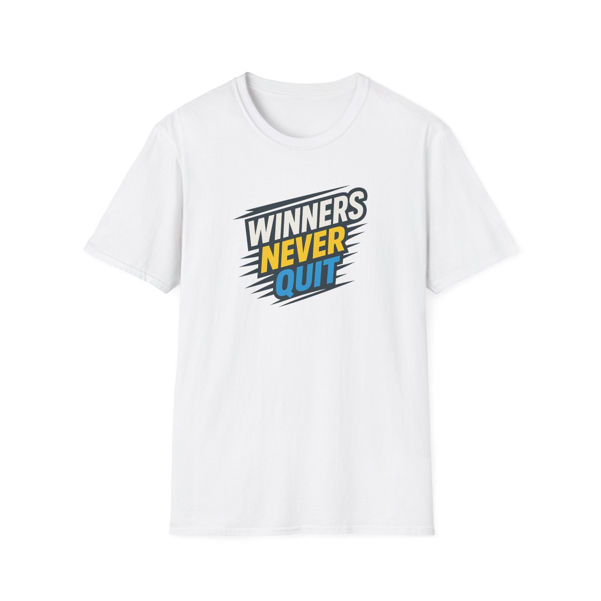 Winners Never Quit Motivational T-Shirt | Gym Fitness Unisex Tee | Inspirational Workout Shirt | 6 colors - 100% cotton