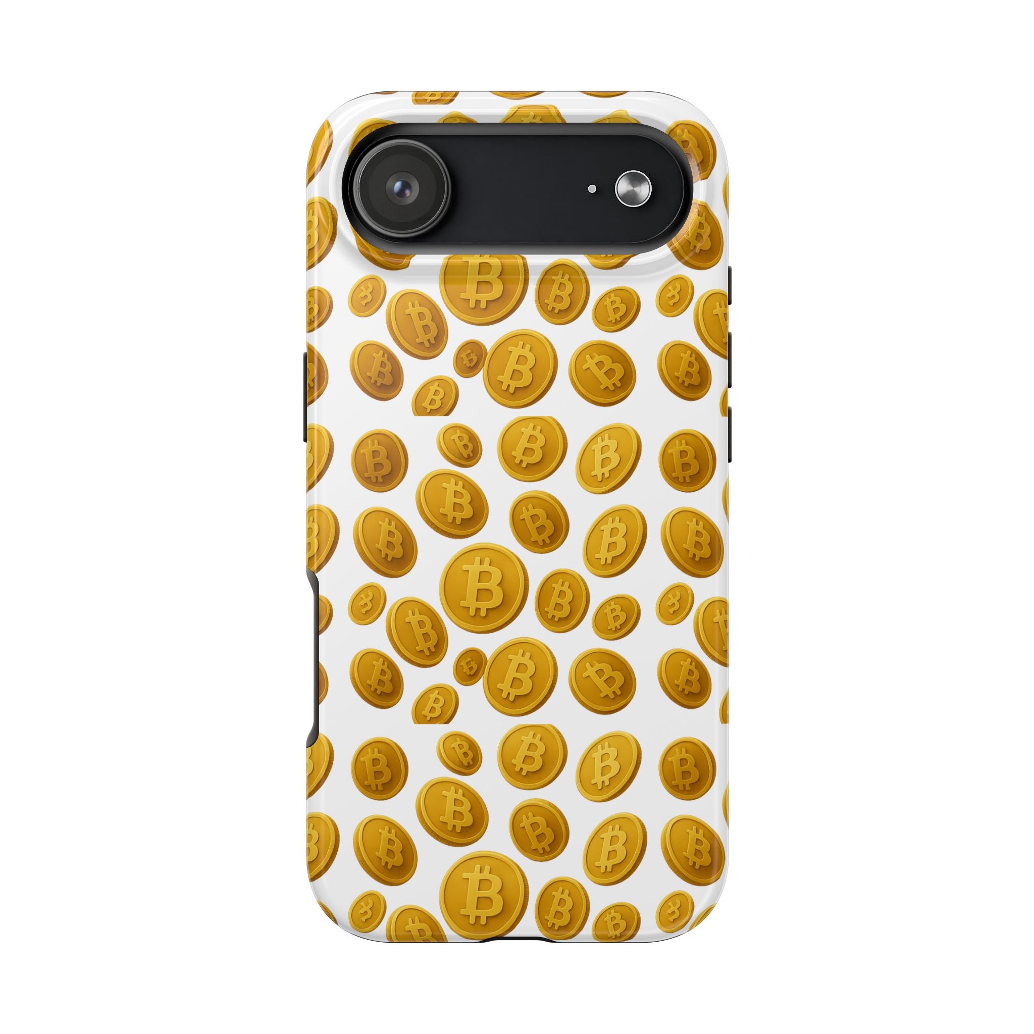 Bitcoin Tough Phone Case | Crypto Coin iPhone Samsung Case | Glossy Protective Phone Cover | Impact Resistant BTC Case