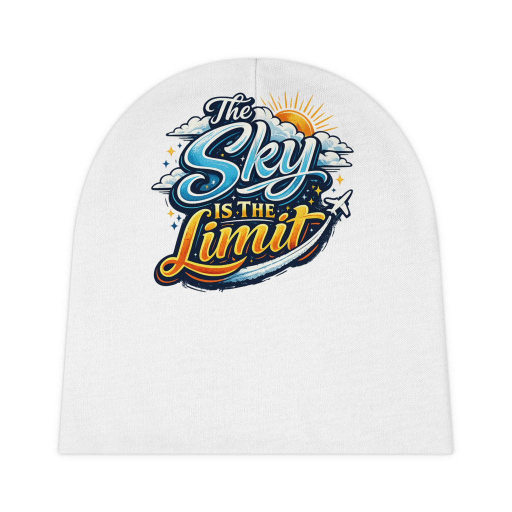 Baby Beanie Hat | The Sky Is The Limit Baby Hat | Infant Beanie, Newborn Gift | Baby Shower Gift | Cute Baby Cap | Cozy Baby Hat