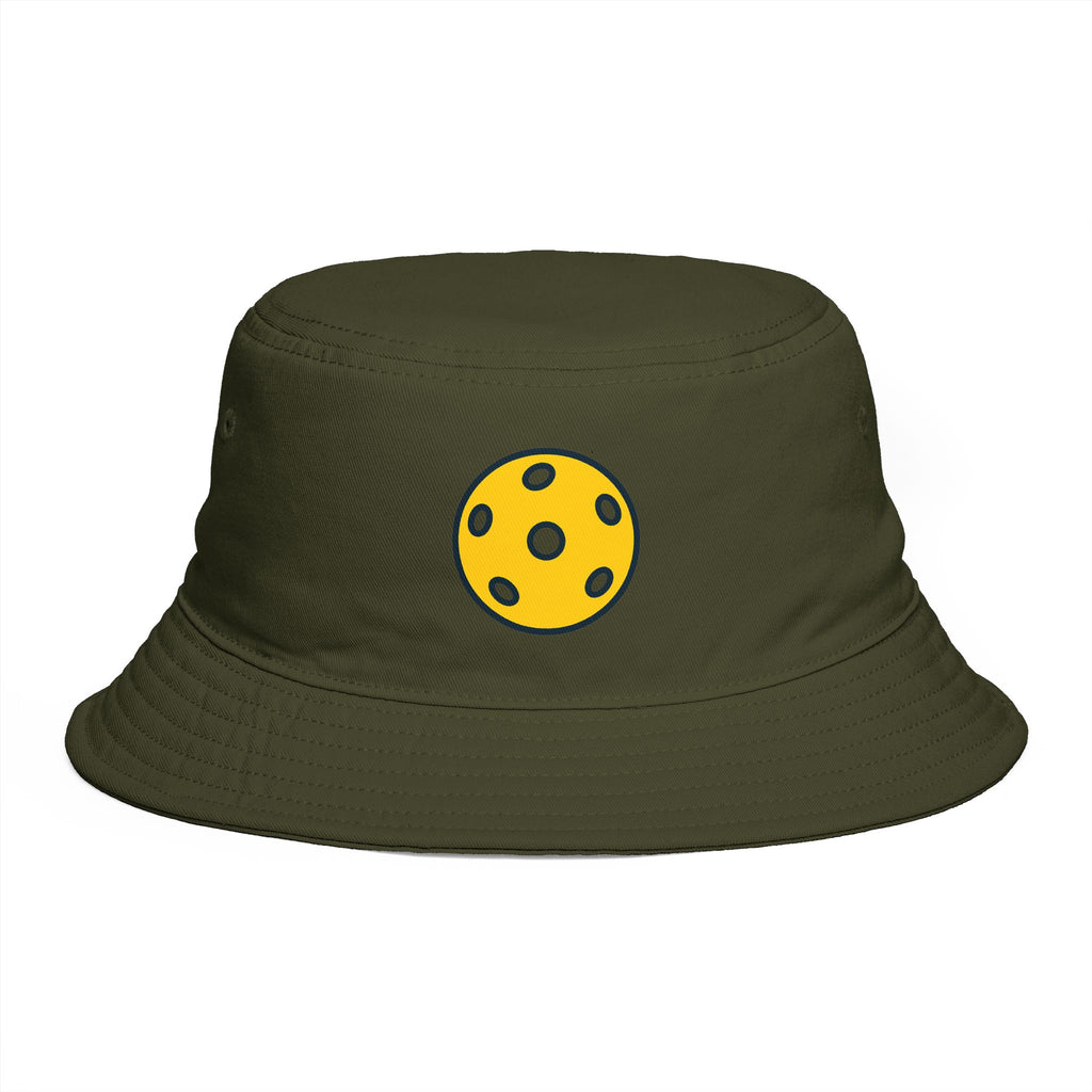 Pickleball Bucket Hat | Yellow Pickleball Icon Cap | Trendy Court Style Sun Hat for Men & Women | 6 colors 100%