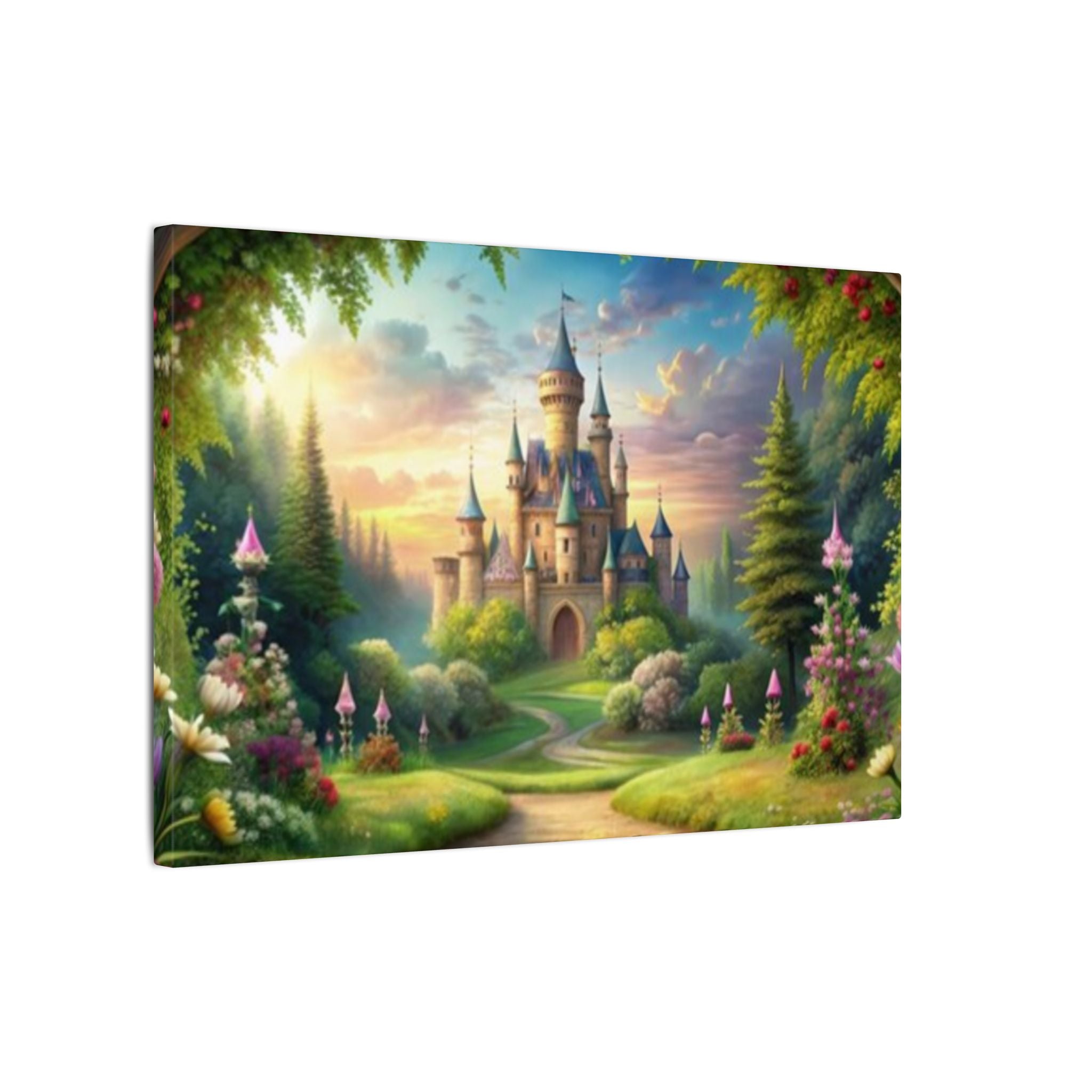 Fantasy Castle Wall Art for Girls Room | Princess Nursery Canvas | Fairytale Castle Wall Decor | Kids Bedroom Art | 2 Sizes Available