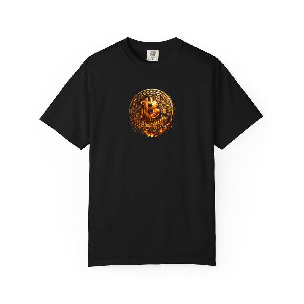 Melting Bitcoin Coin TShirt | Digital Currency Shirt | Bitcoin Fan Gift | Blockchain Crypto Apparel | 8 colors - 100% cotton