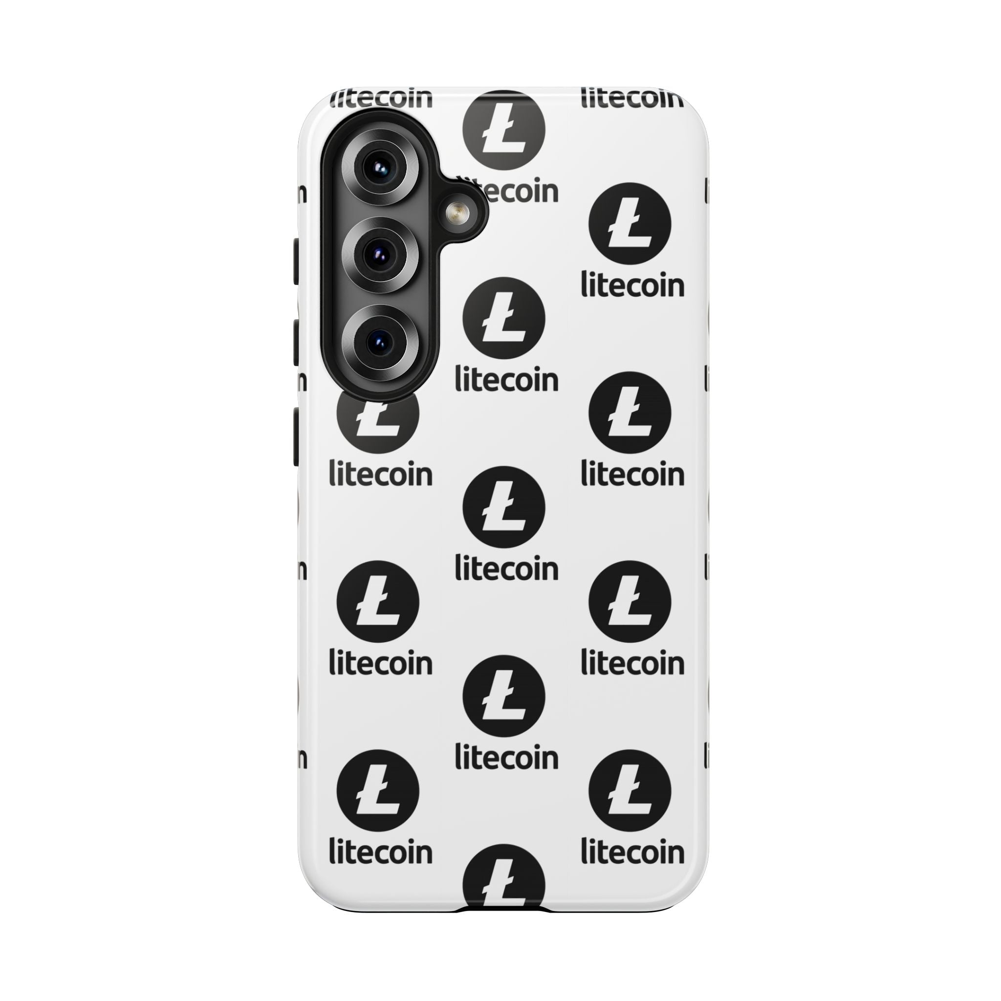 Litecoin Tough Phone Case | Crypto iPhone Case | Samsung Galaxy Case | Litecoin Logo Phone Cover | Glossy Protective Case