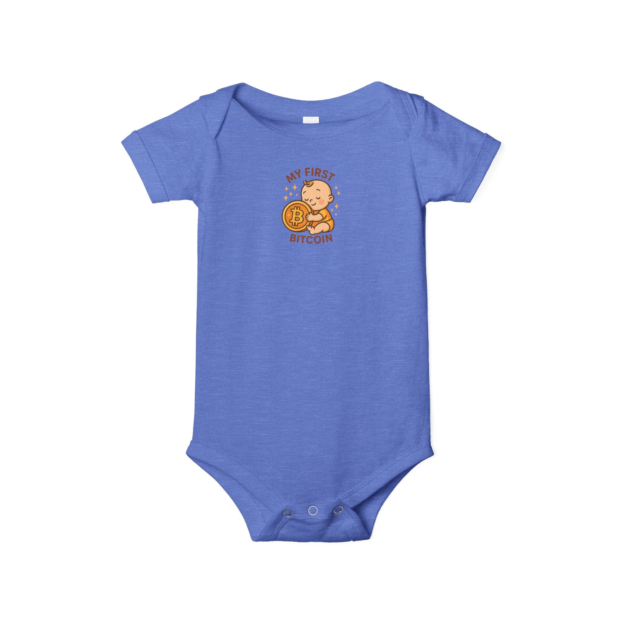 My First Bitcoin Baby Onesie | Cute Crypto Infant Bodysuit | Future Bitcoiner Gift | 6 colors - 100% cotton