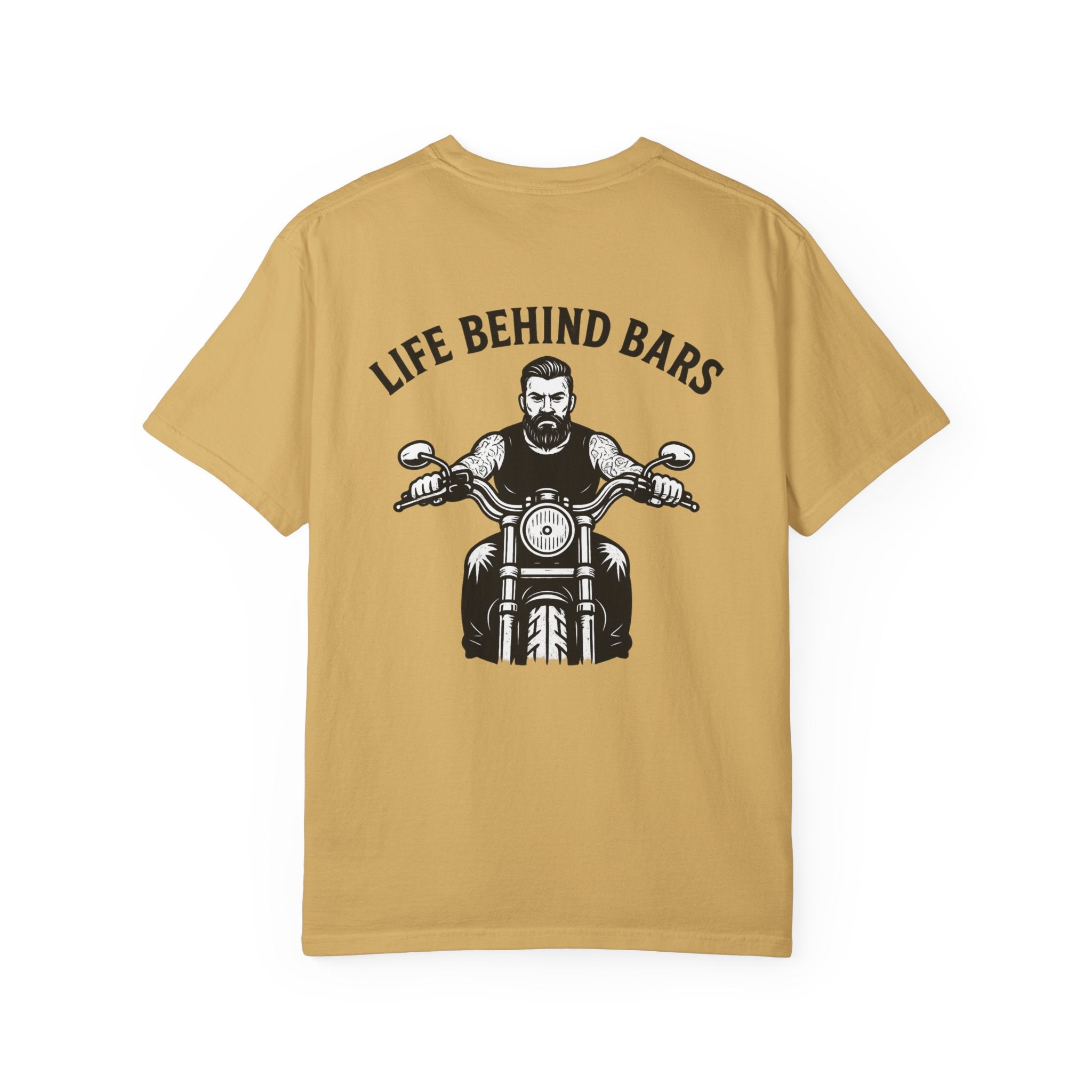 Life Behind Bars Motorcycle T-Shirt | Biker Graphic Tee | Riding Lifestyle Shirt | Gift for Riders | 8 colors - 100% cotton